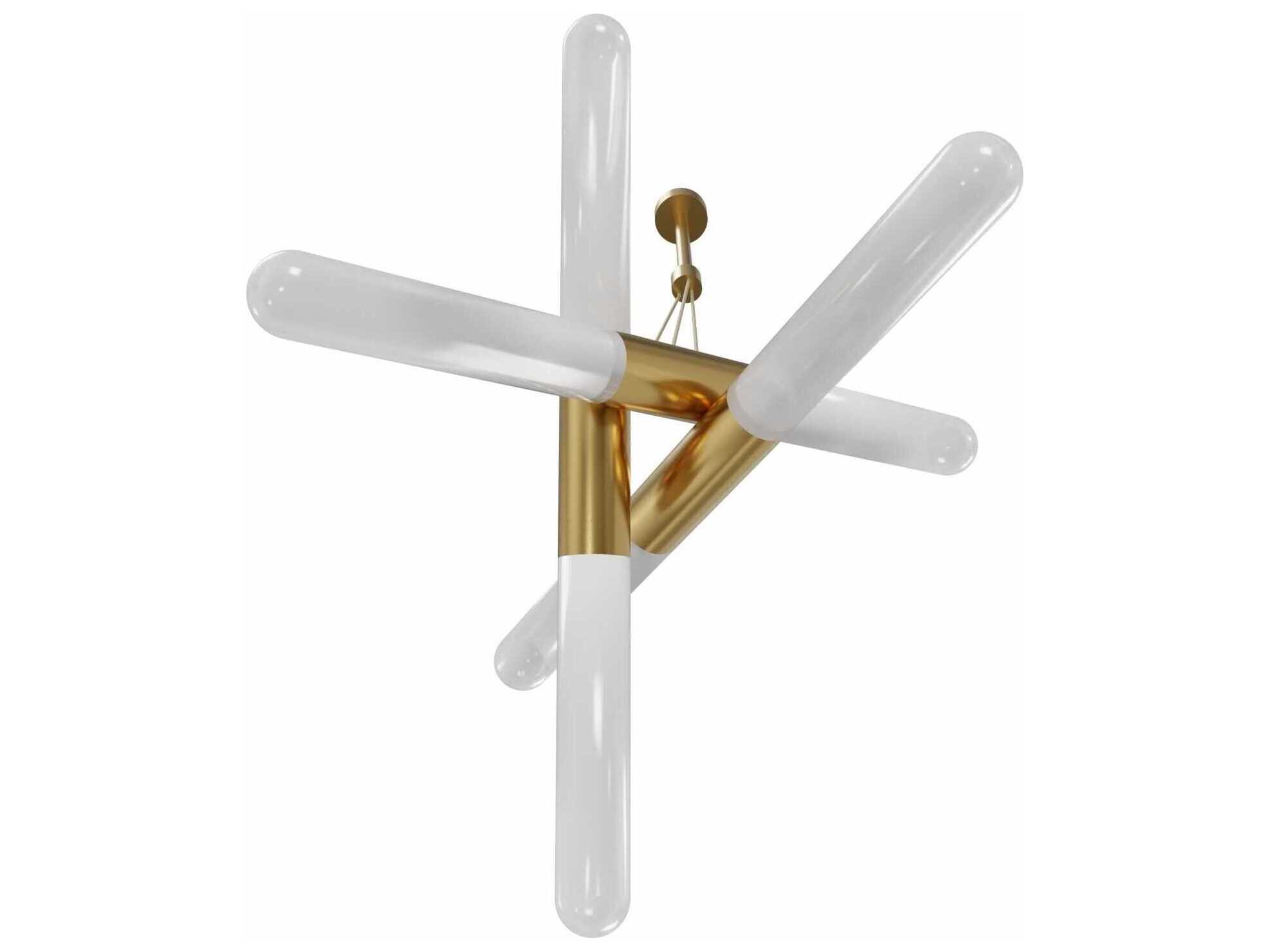 Avenue Lighting Tribeca 6-Light Aged Brass Cylinder Pendant