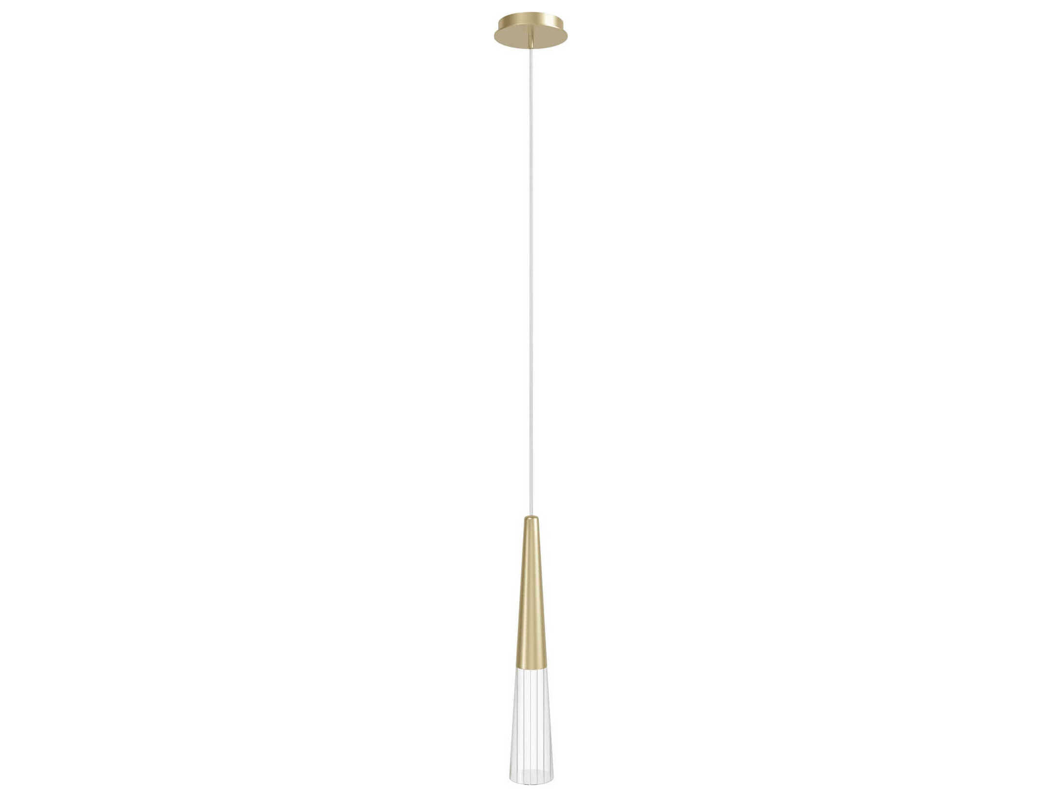 Avenue Lighting Encino 1-Light Brushed Brass Linear Mini Pendant