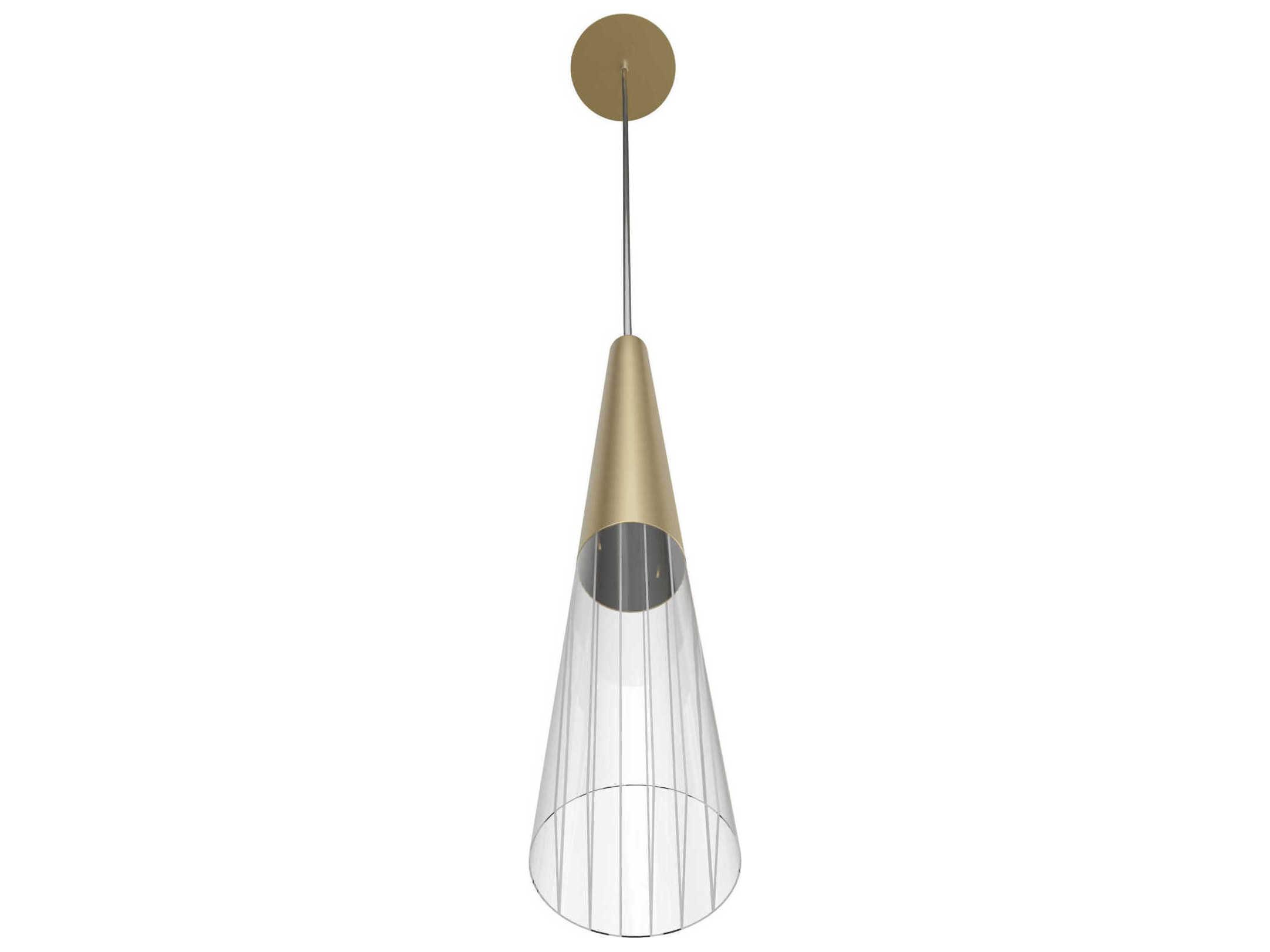 Avenue Lighting Encino 1-Light Brushed Brass Linear Mini Pendant