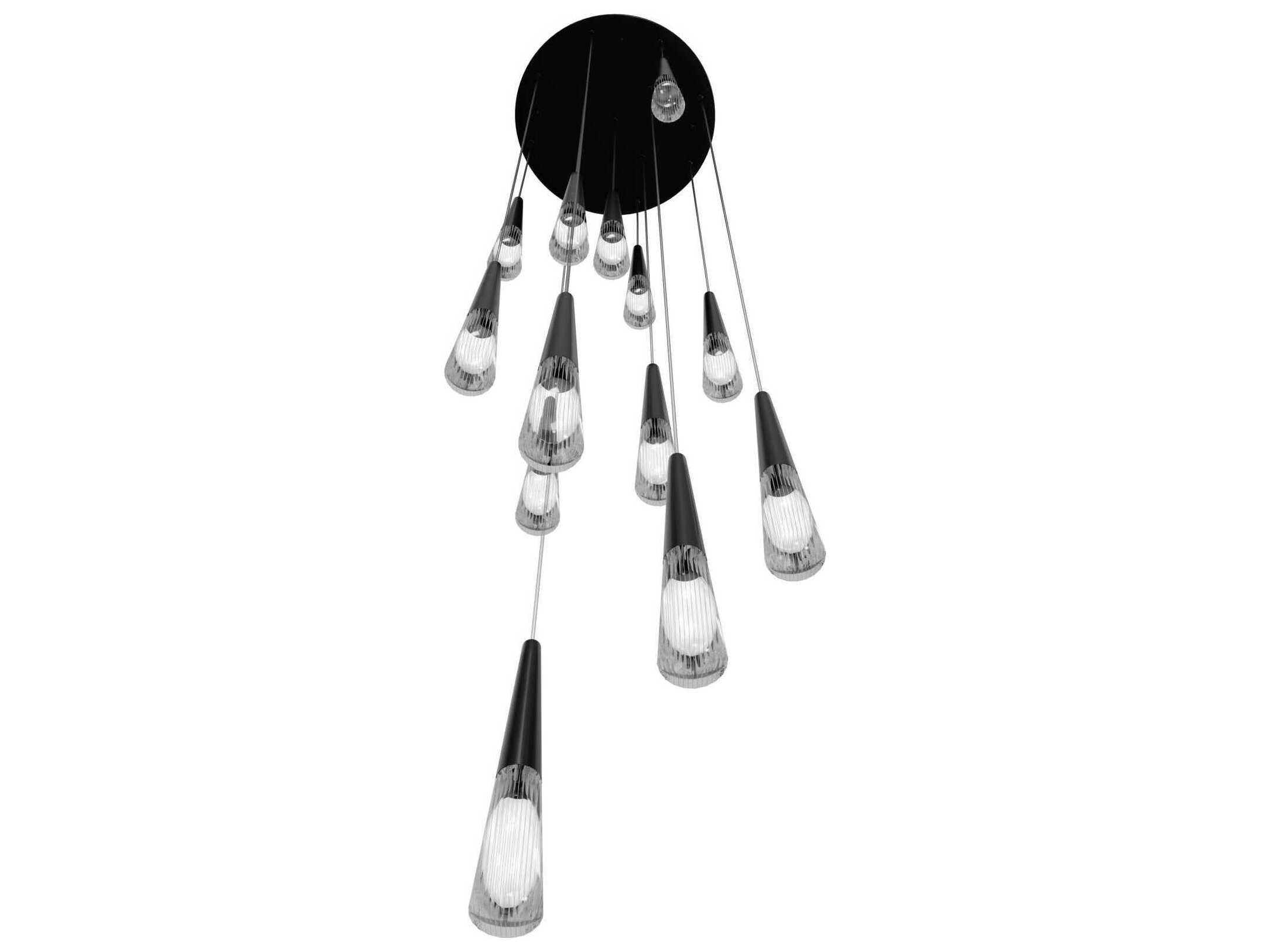 Avenue Lighting Encino 13-Light Gun Metal Gunmetal Linear Pendant