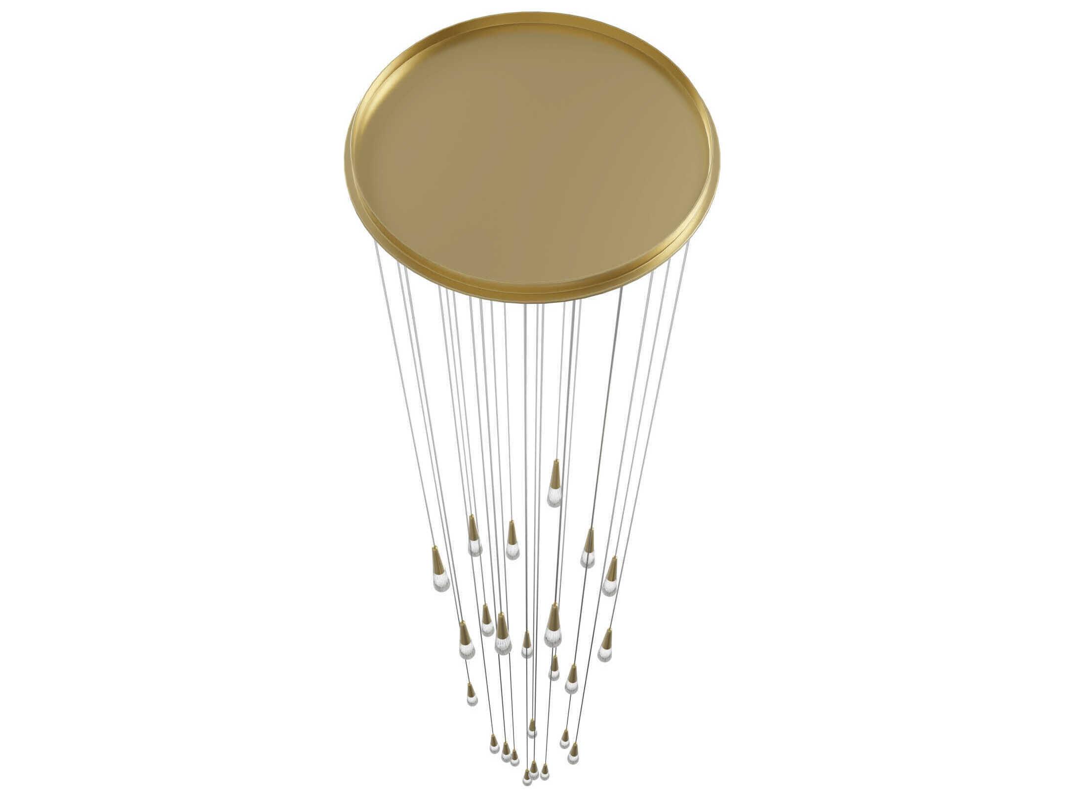 Avenue Lighting Encino 25-Light Brushed Brass Linear Pendant