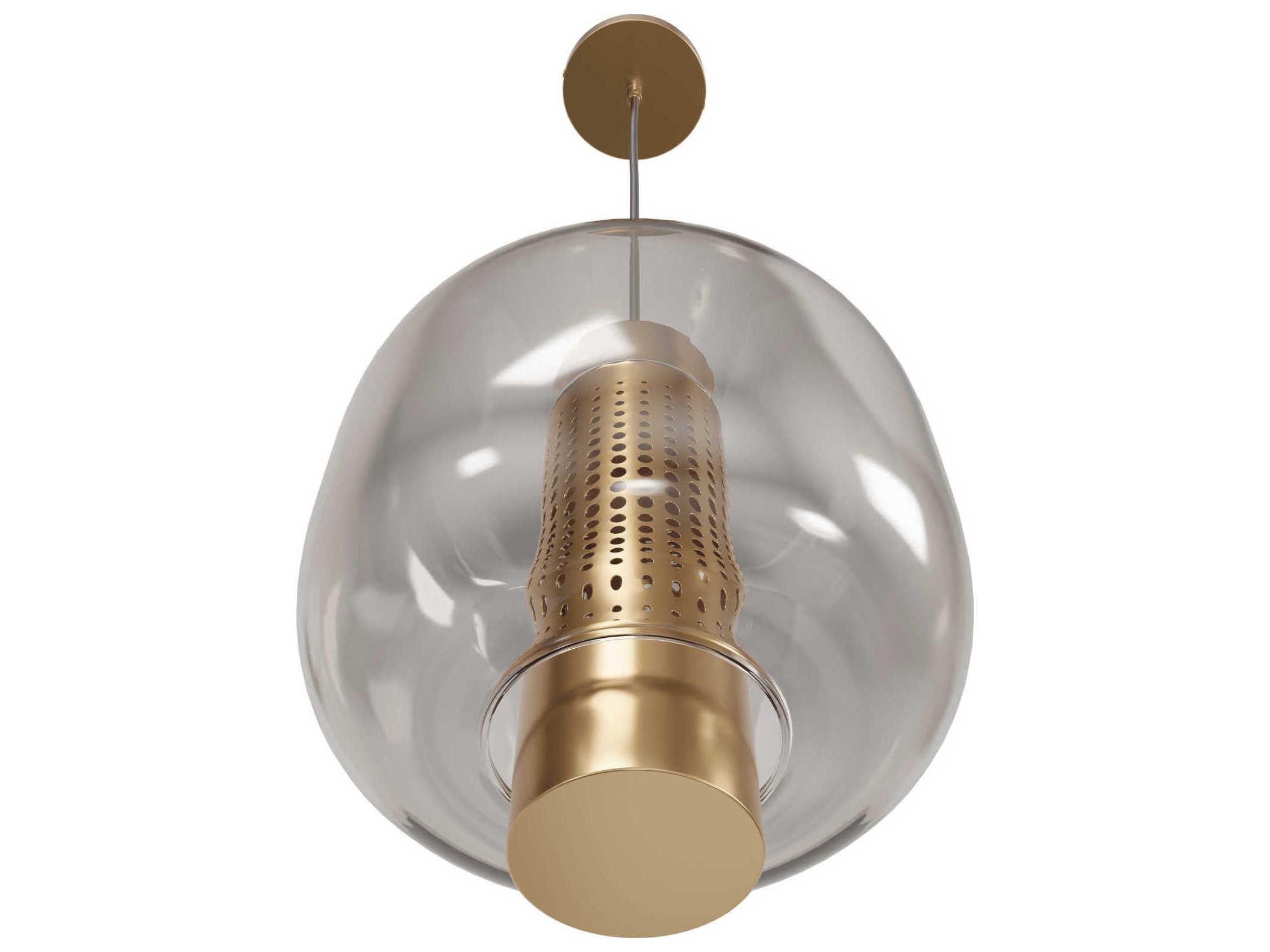 Avenue Lighting Cosmopolitan 1-Light Aged Brass Mini Pendant