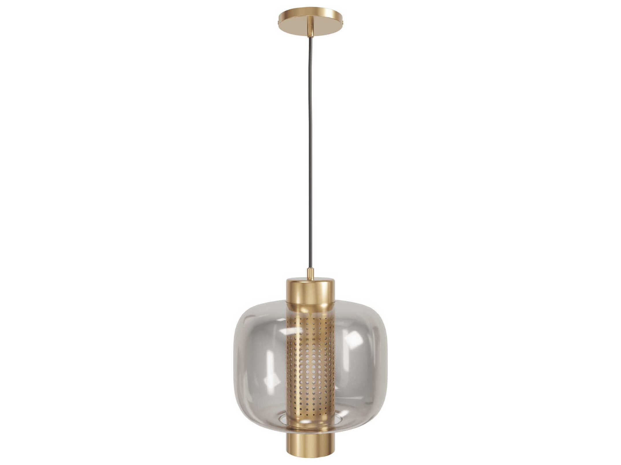 Avenue Lighting Cosmopolitan 1-Light Aged Brass Mini Pendant