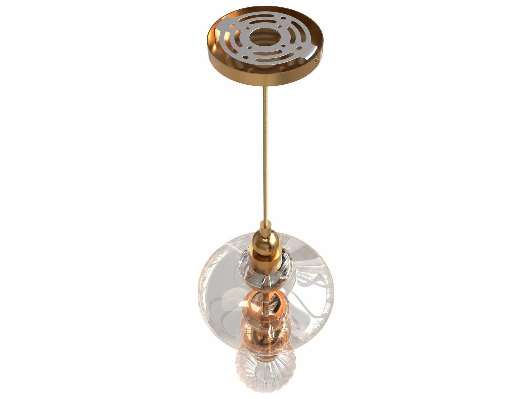 Avenue Lighting Avra Aged Brass Geometric Mini Pendant