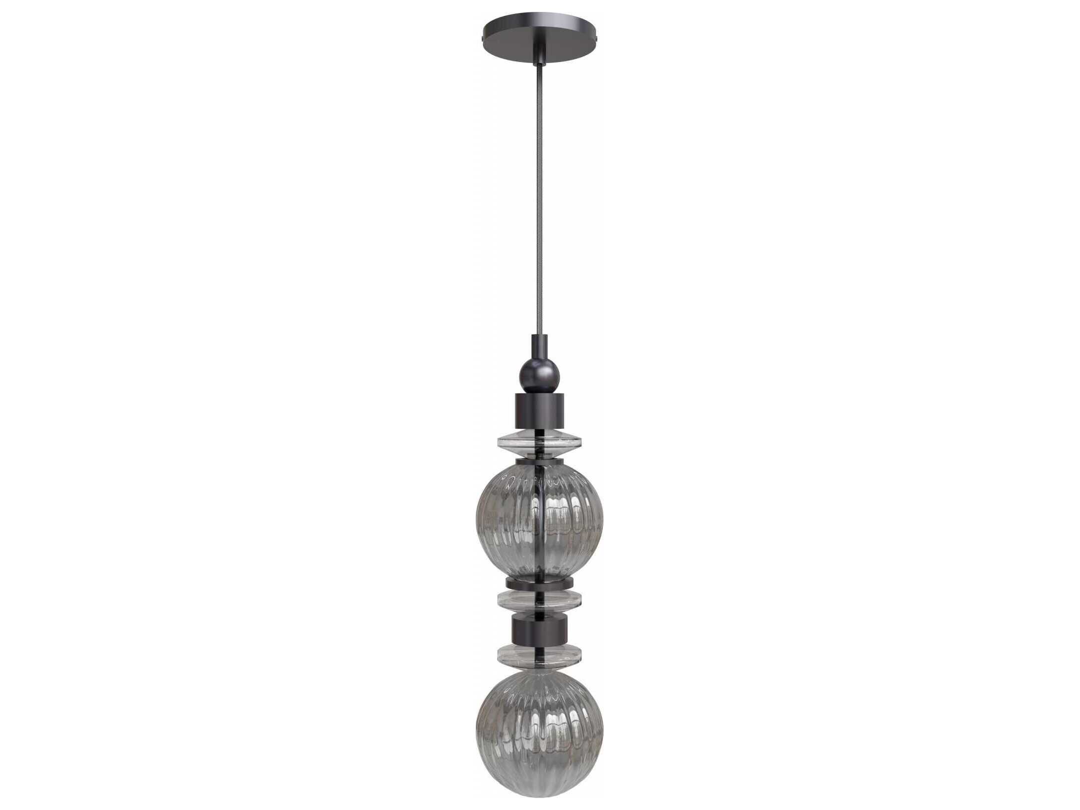 Avenue Lighting Avra 2-Light Black Geometric Mini Pendant