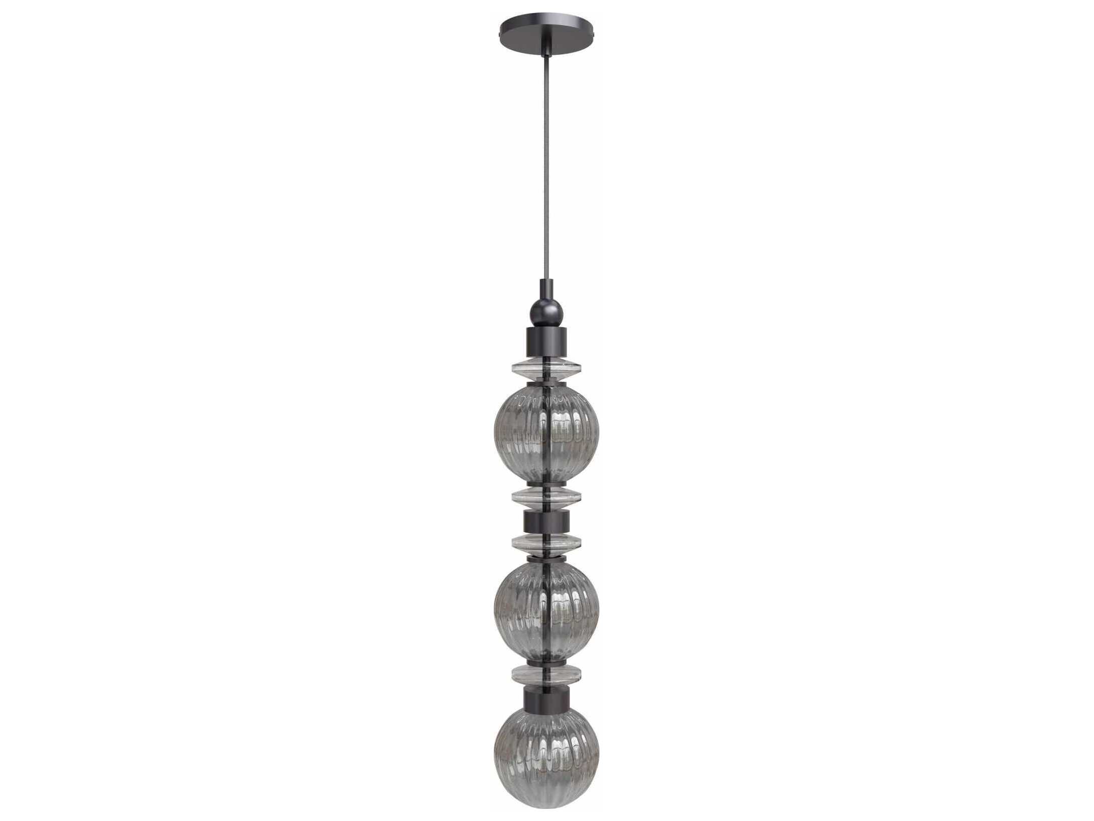 Avenue Lighting Avra 3-Light Black Geometric Mini Pendant
