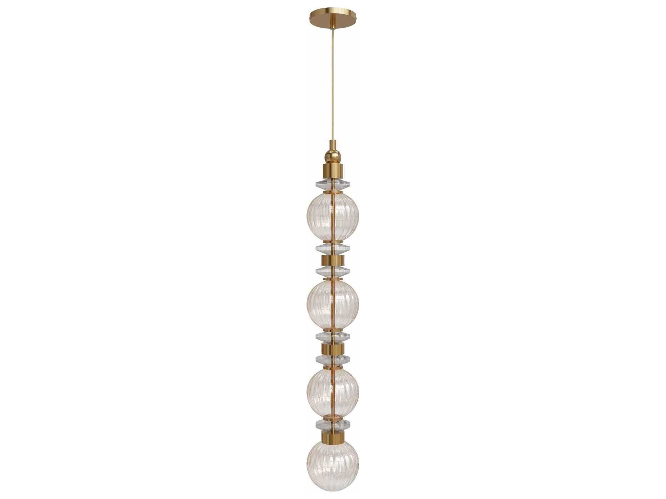 Avenue Lighting Avra Aged Brass Geometric Mini Pendant