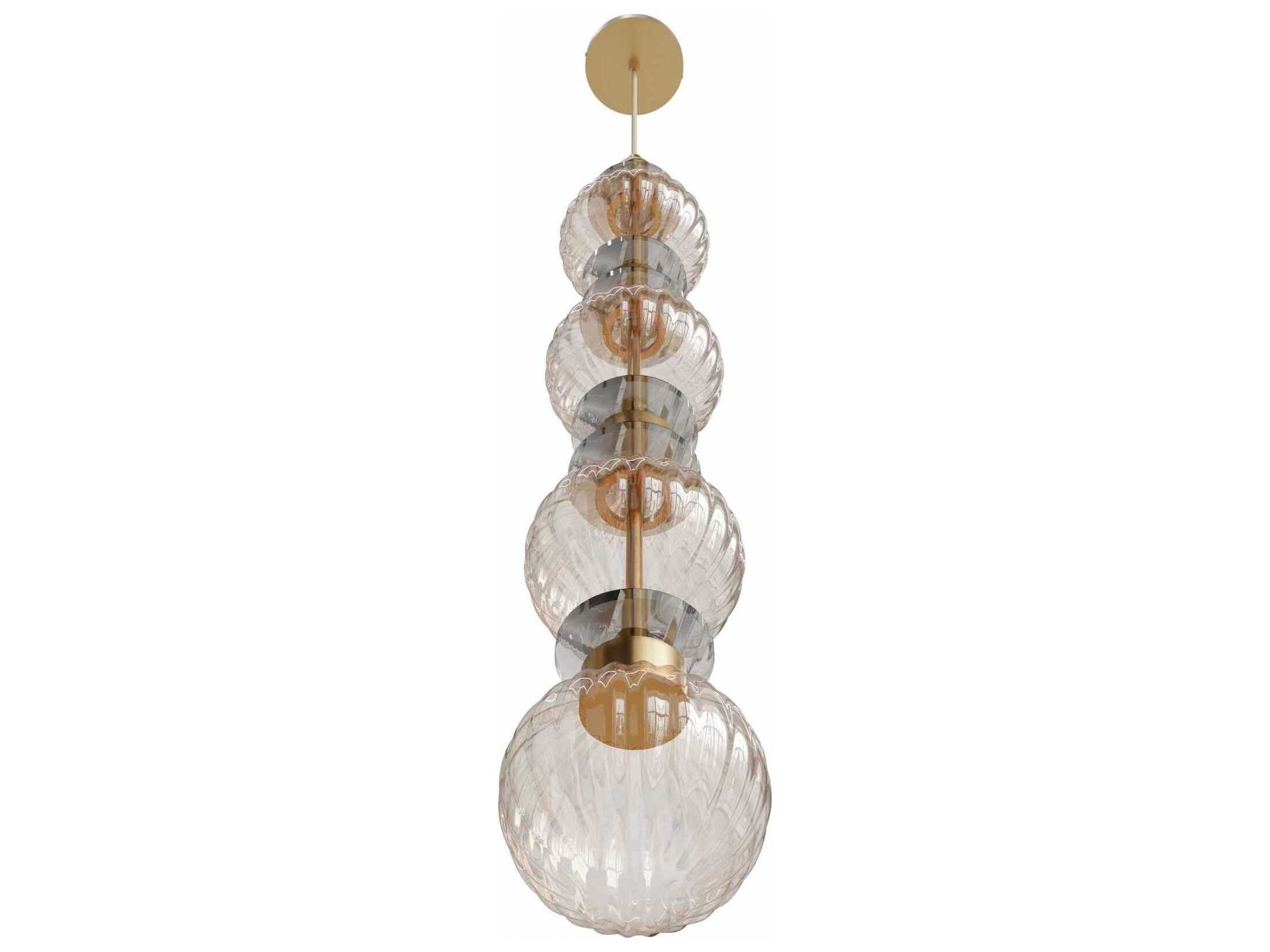 Avenue Lighting Avra Aged Brass Geometric Mini Pendant