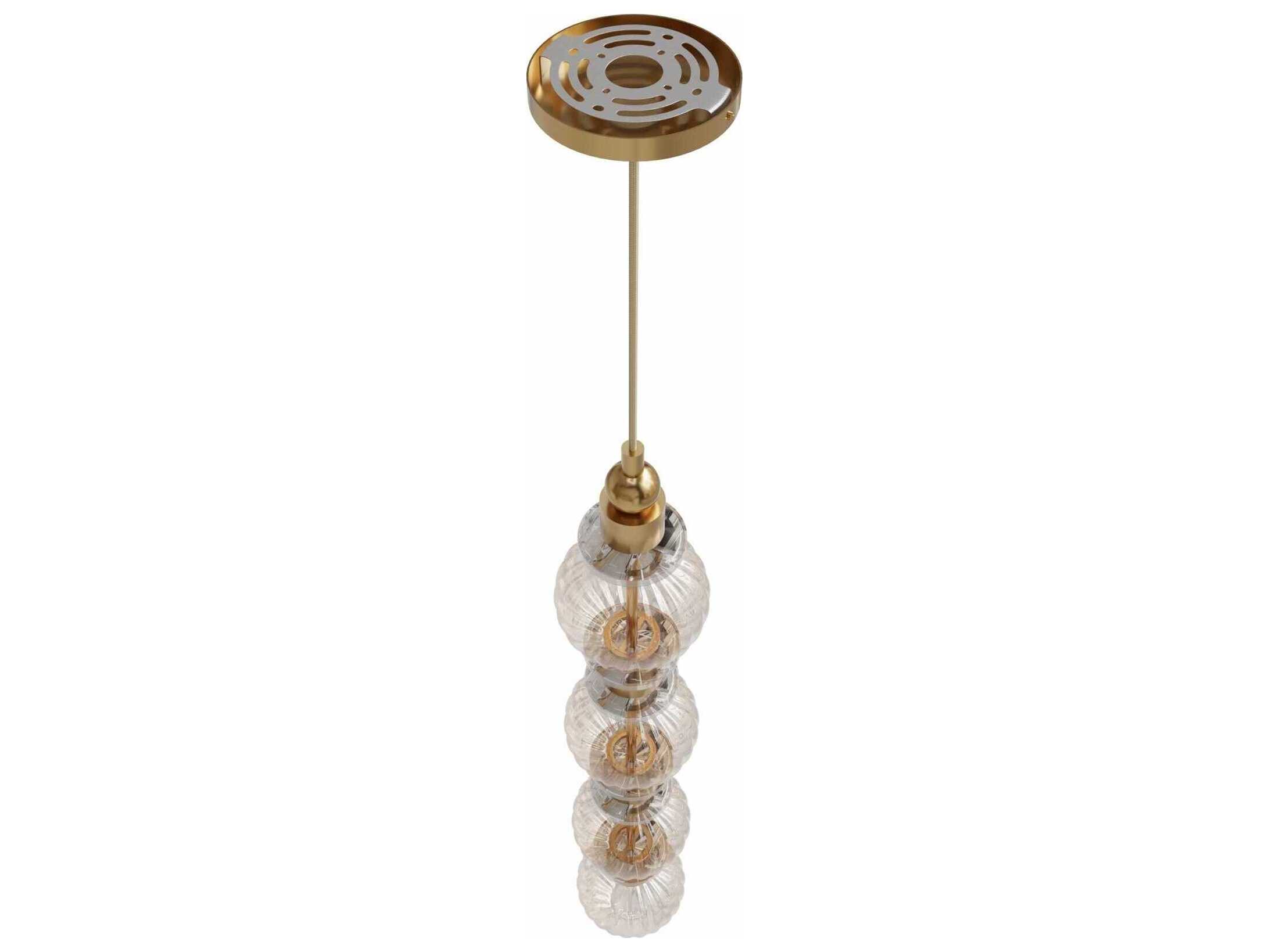 Avenue Lighting Avra Aged Brass Geometric Mini Pendant