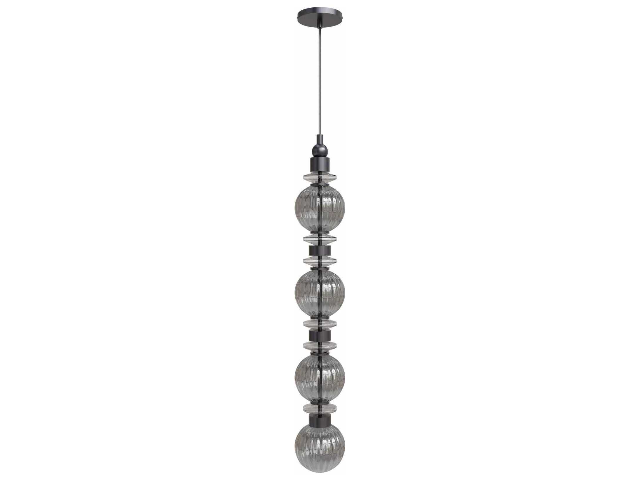 Avenue Lighting Avra 4-Light Black Geometric Mini Pendant