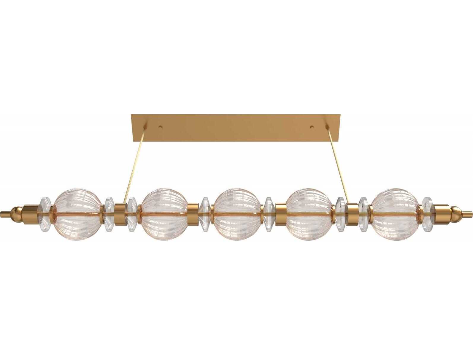 Avenue Lighting Avra 5-Light Aged Brass Geometric Island Pendant