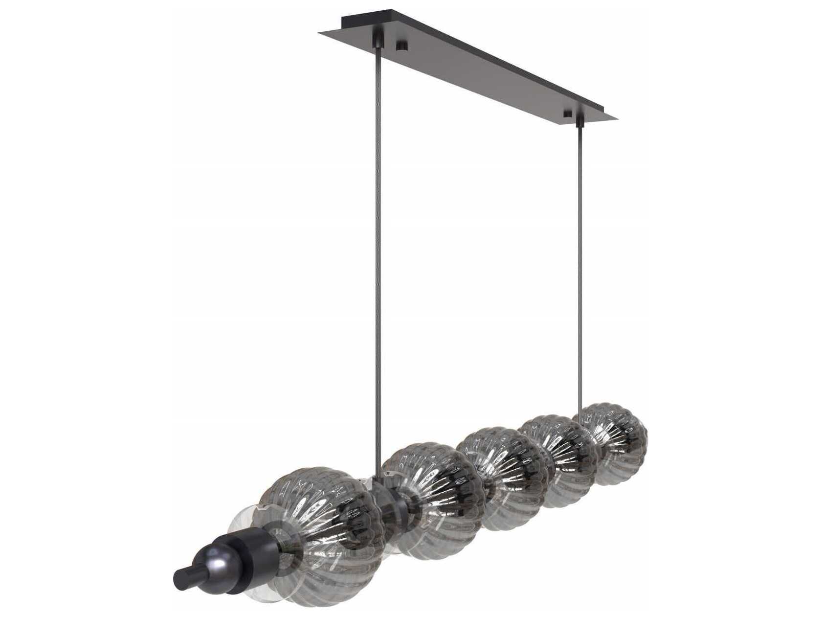 Avenue Lighting Avra 5-Light Black Geometric Island Pendant