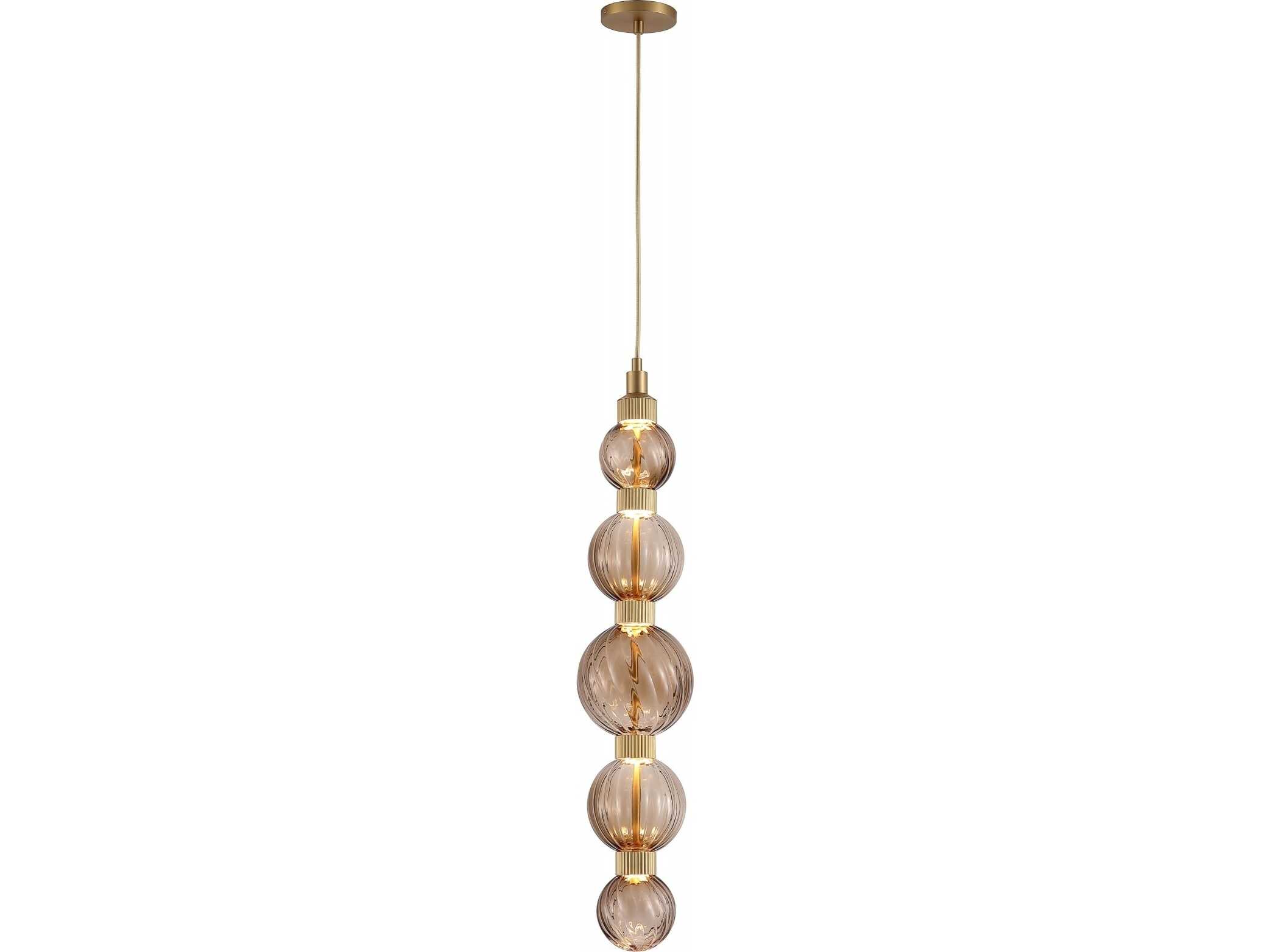 Avenue Lighting Zayna 5-Light Aged Brass Mini Pendant