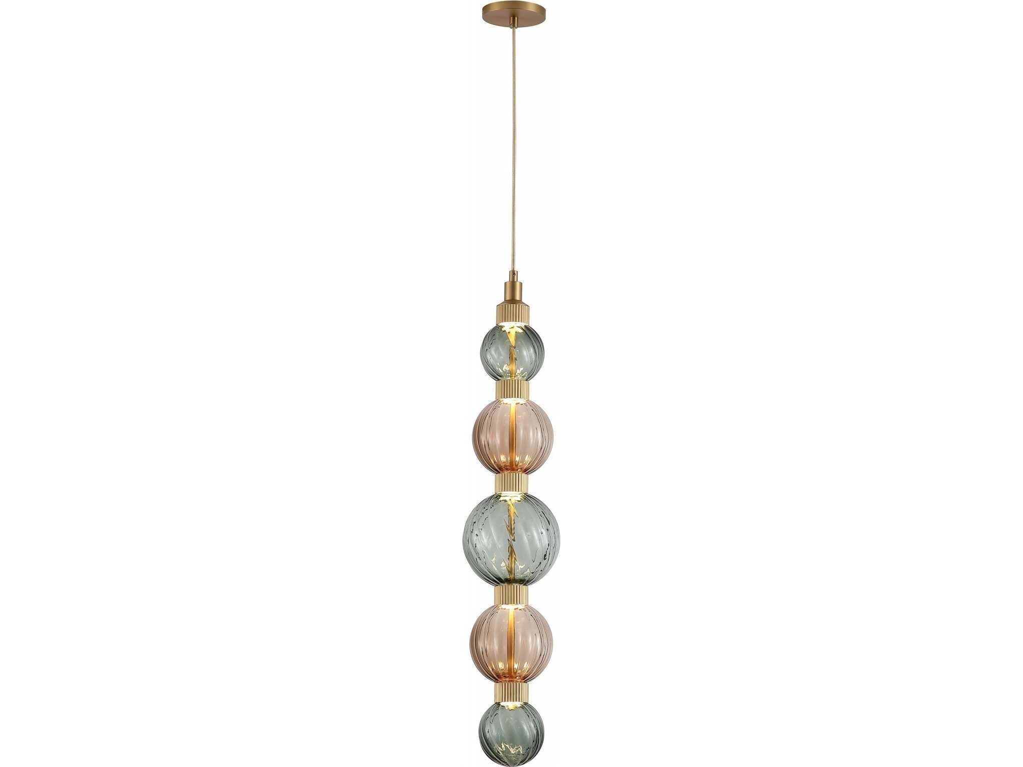 Avenue Lighting Zayna 5-Light Aged Brass Mini Pendant