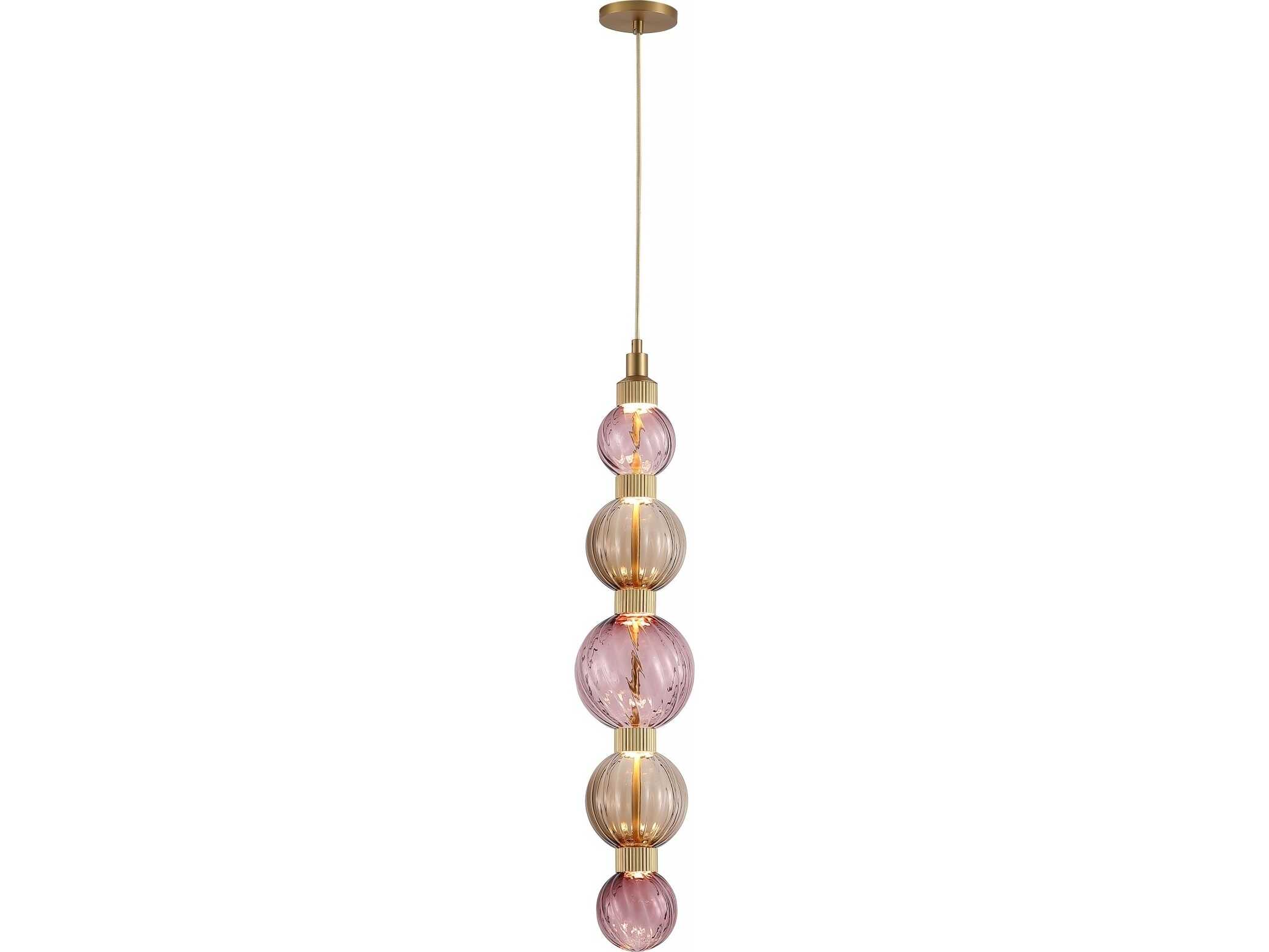 Avenue Lighting Zayna 5-Light Aged Brass Mini Pendant