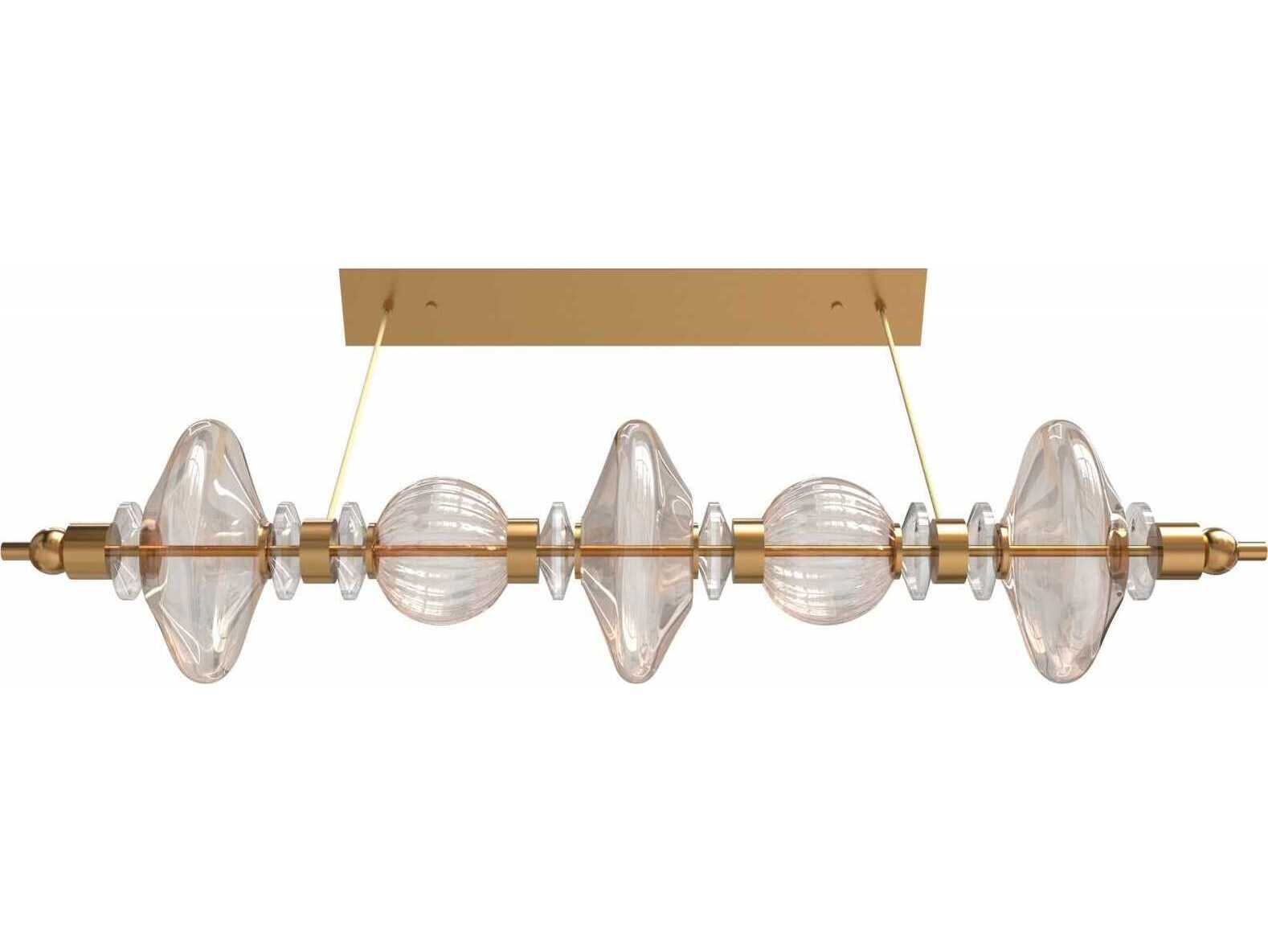 Avenue Lighting Avra 5-Light Aged Brass Geometric Island Pendant