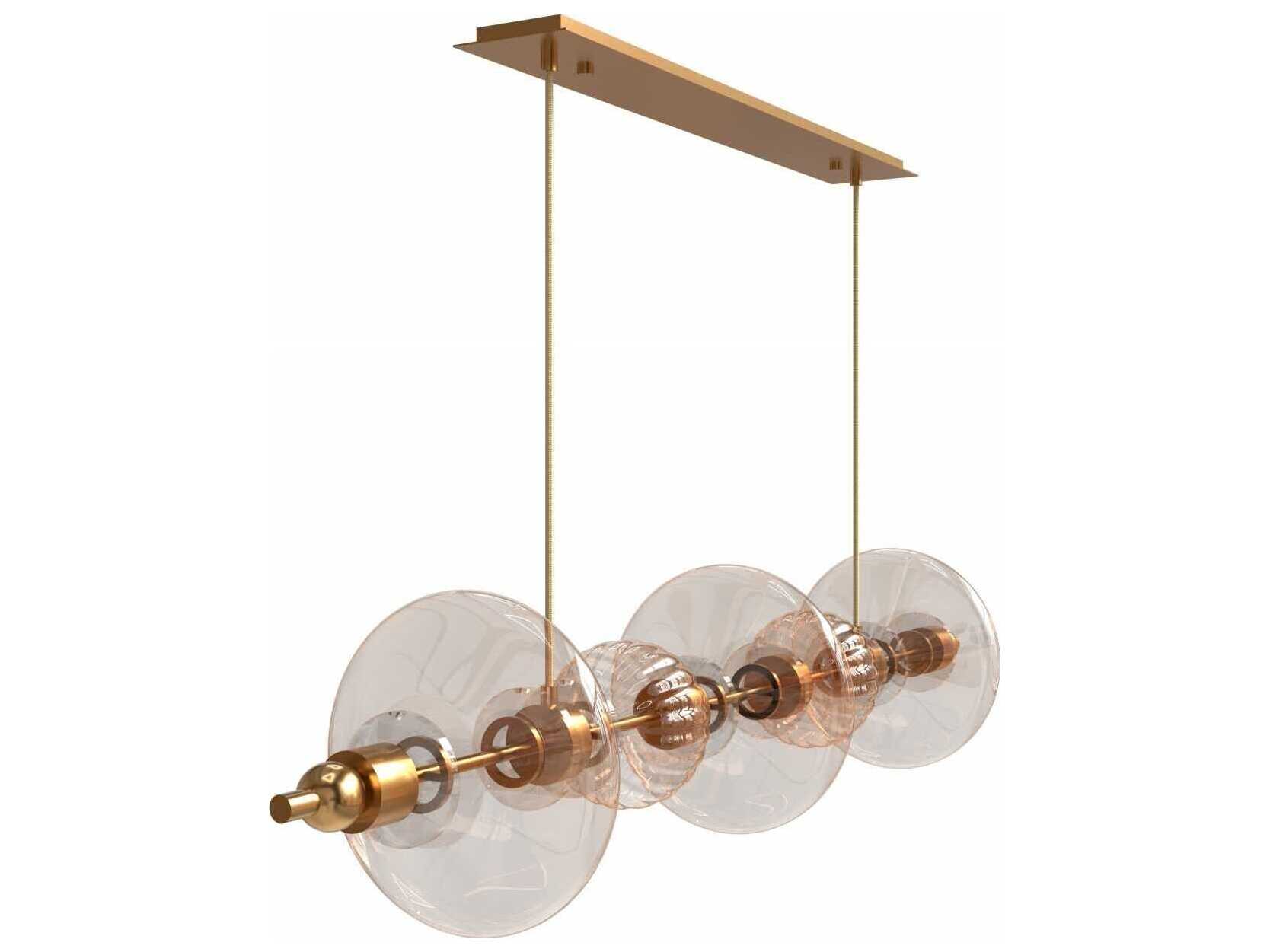Avenue Lighting Avra 5-Light Aged Brass Geometric Island Pendant