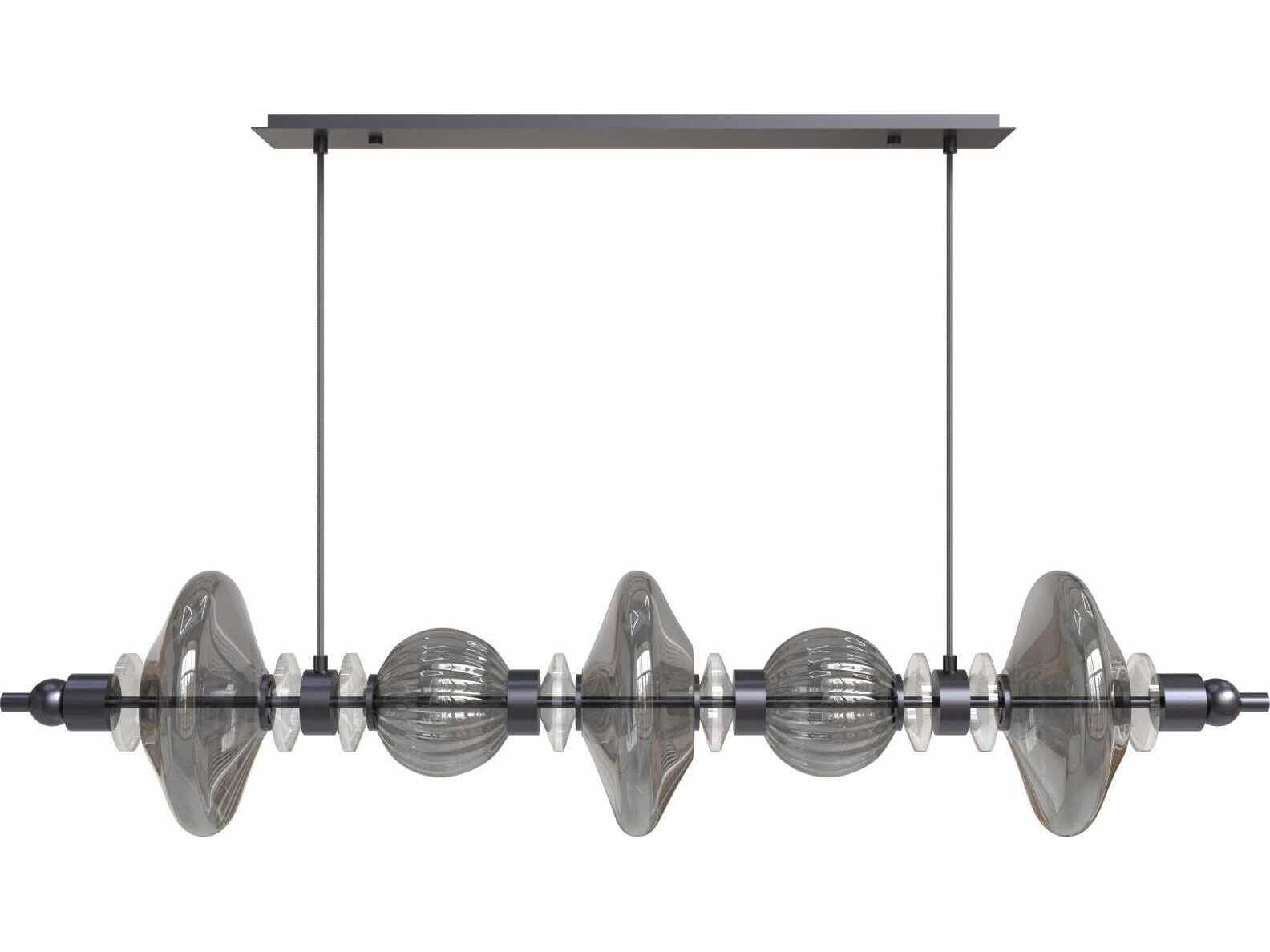 Avenue Lighting Avra 5-Light Black Geometric Island Pendant