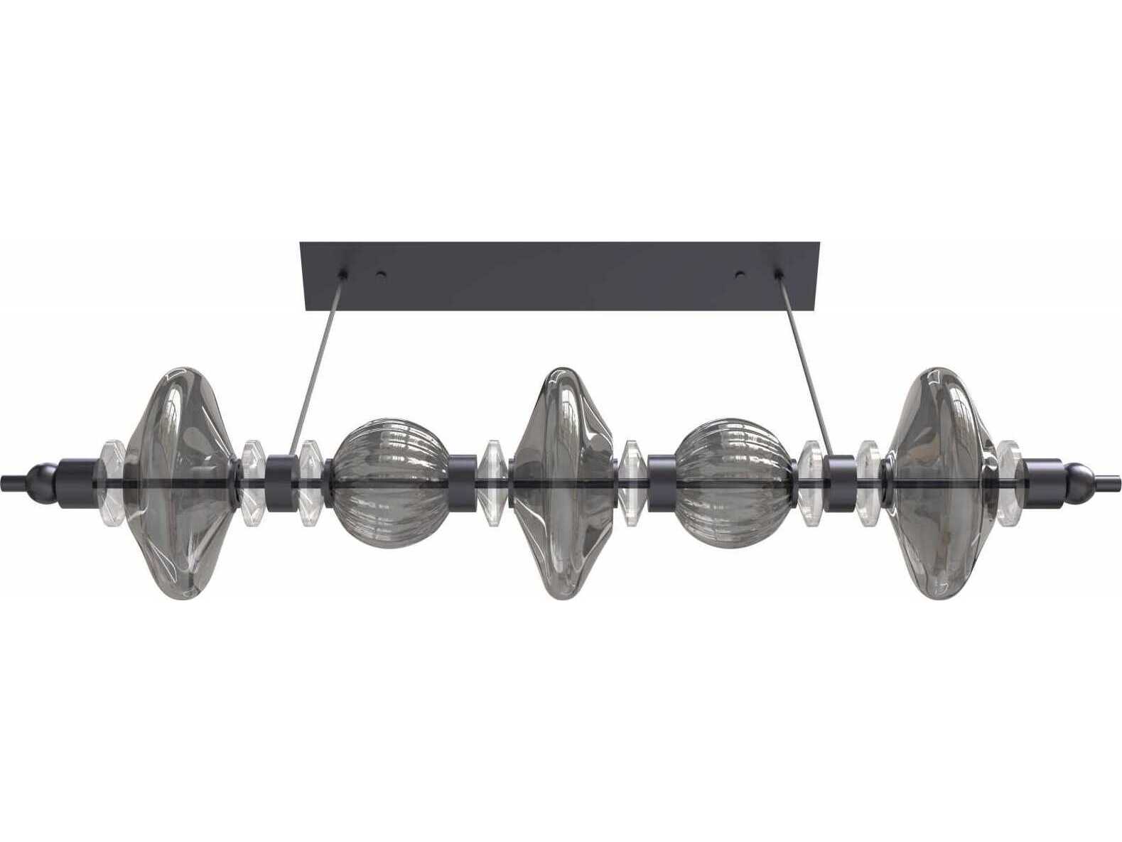 Avenue Lighting Avra 5-Light Black Geometric Island Pendant