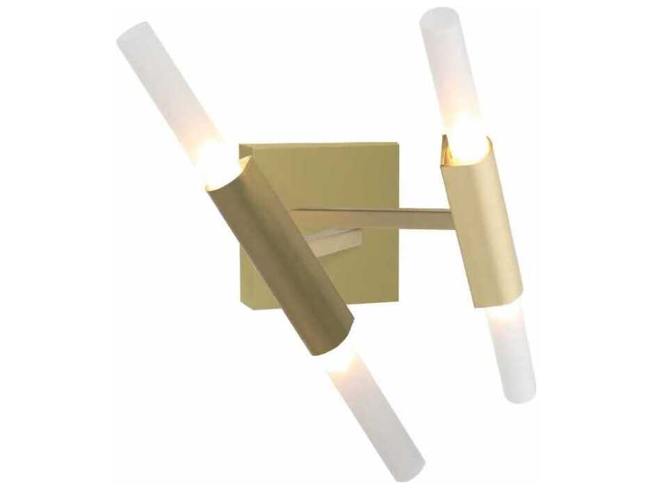 Avenue Lighting San Vicente Blvd 4-Light Brushed Brass Wall Sconce