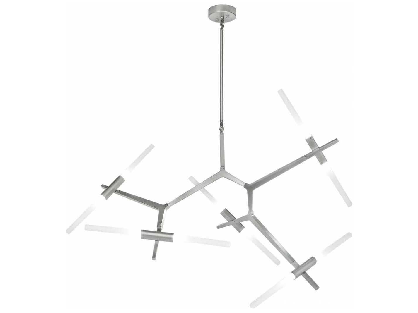 Avenue Lighting San Vicente Blvd 10-Light Matte Chrome Linear Pendant