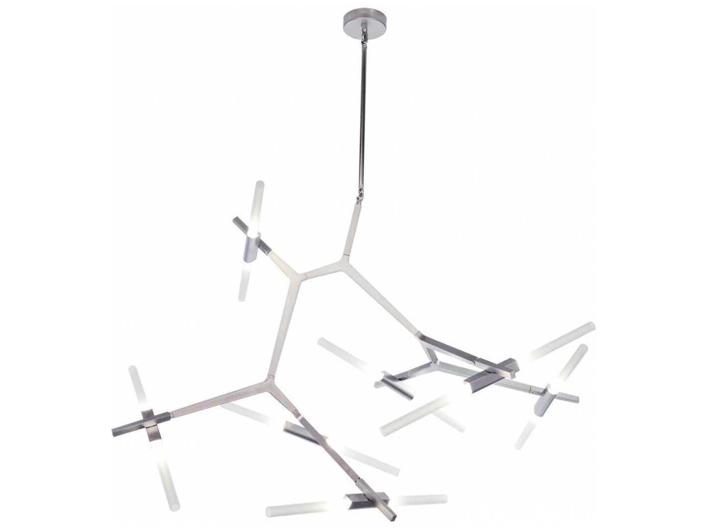 Avenue Lighting San Vicente Blvd 14-Light Matte Chrome Linear Pendant