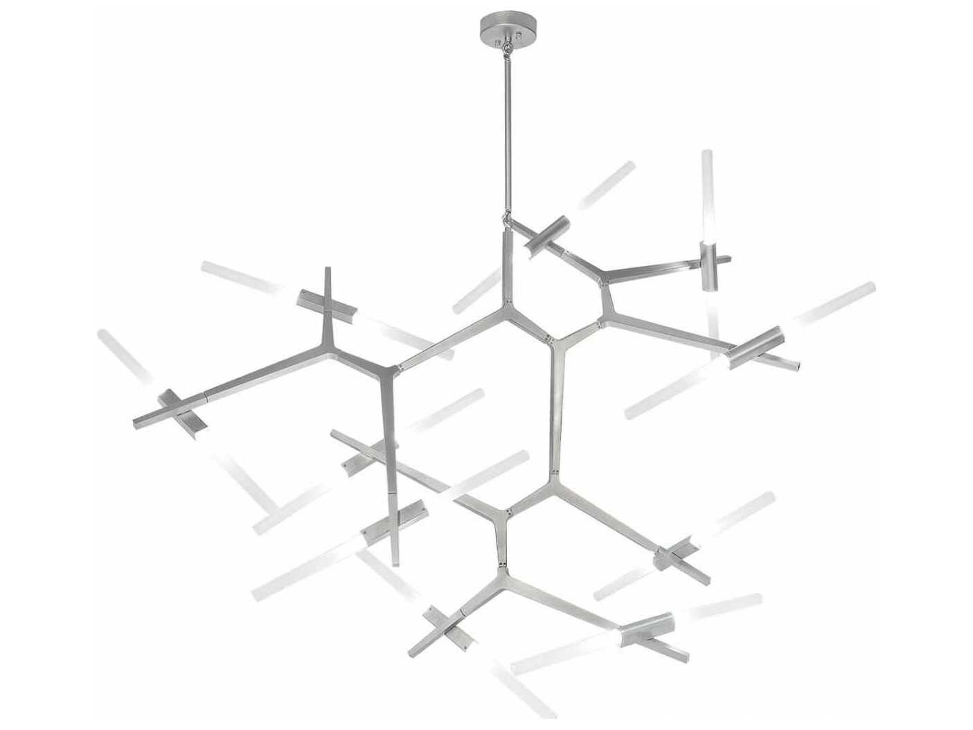 Avenue Lighting San Vicente Blvd 20-Light Matte Chrome Linear Pendant