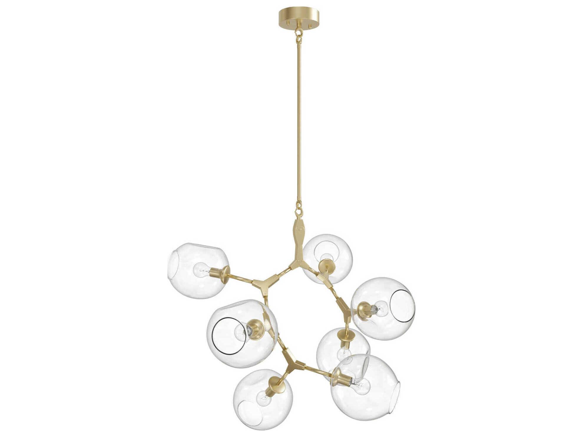 Avenue Lighting Fairfax Ave 7-Light Brushed Brass Chandelier