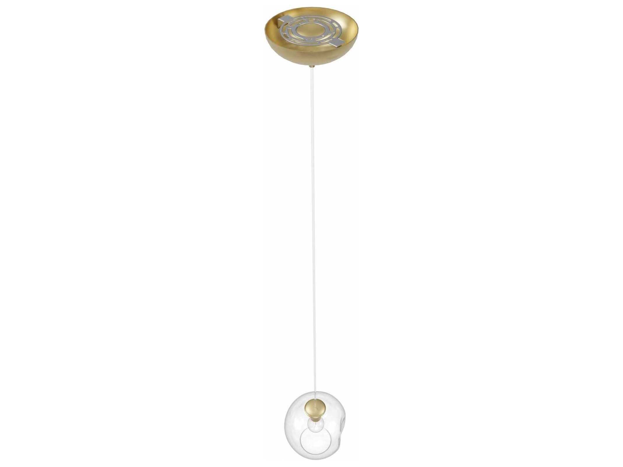 Avenue Lighting Fairfax Ave 1-Light Brushed Brass Globe Mini Pendant