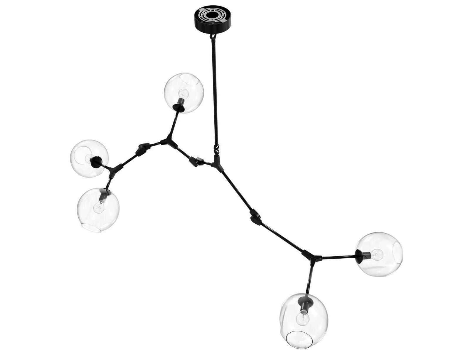 Avenue Lighting Fairfax Ave 5-Light Dark Bronze Black Globe Island Pendant