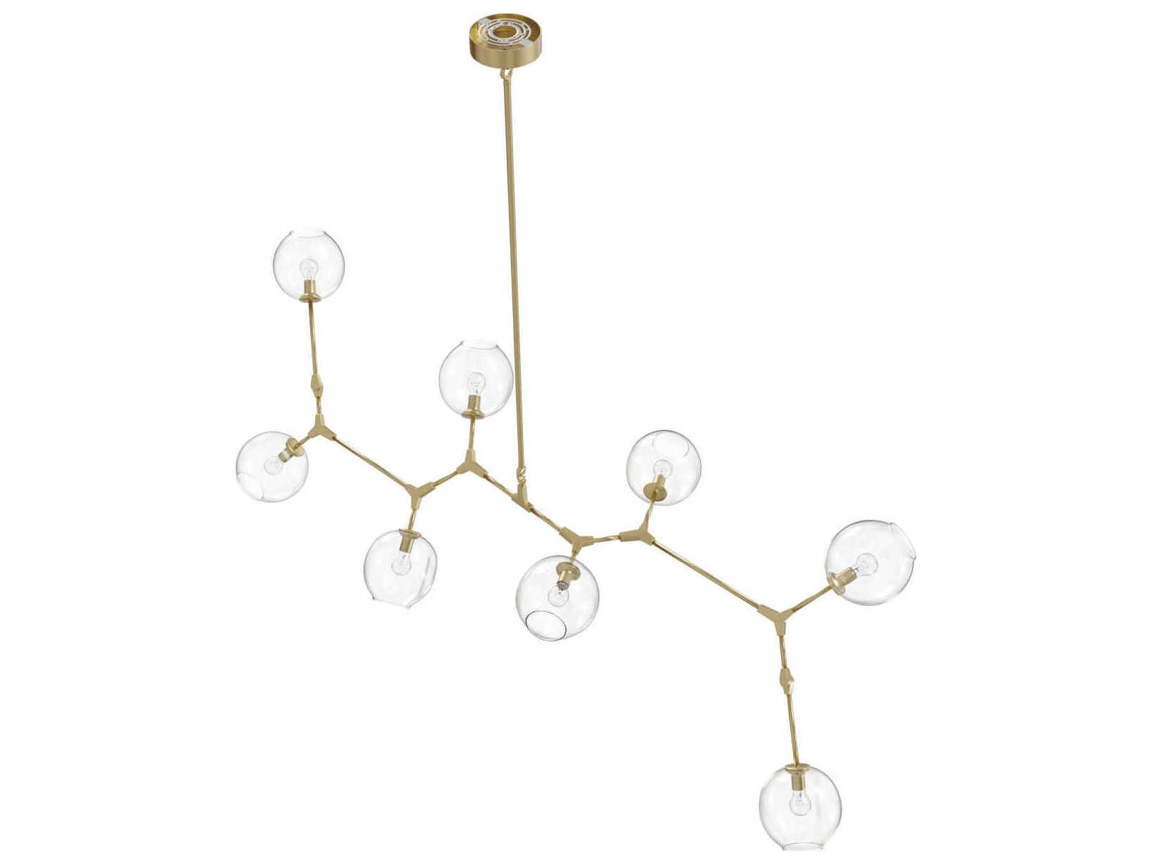 Avenue Lighting Fairfax Ave 8-Light Brushed Brass Globe Island Pendant
