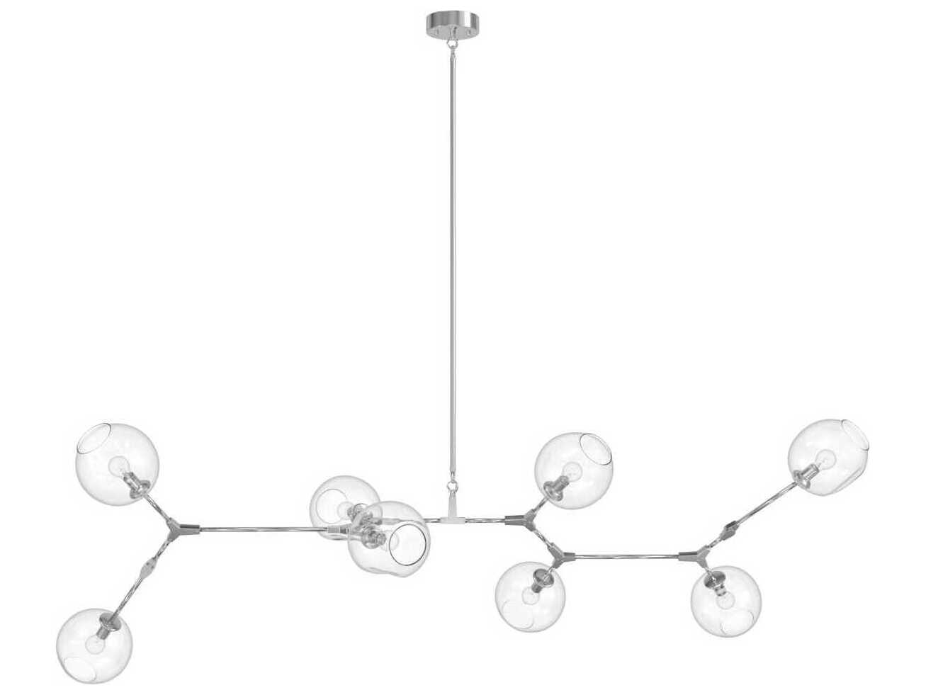 Avenue Lighting Fairfax Ave 8-Light Matte Chrome Globe Island Pendant