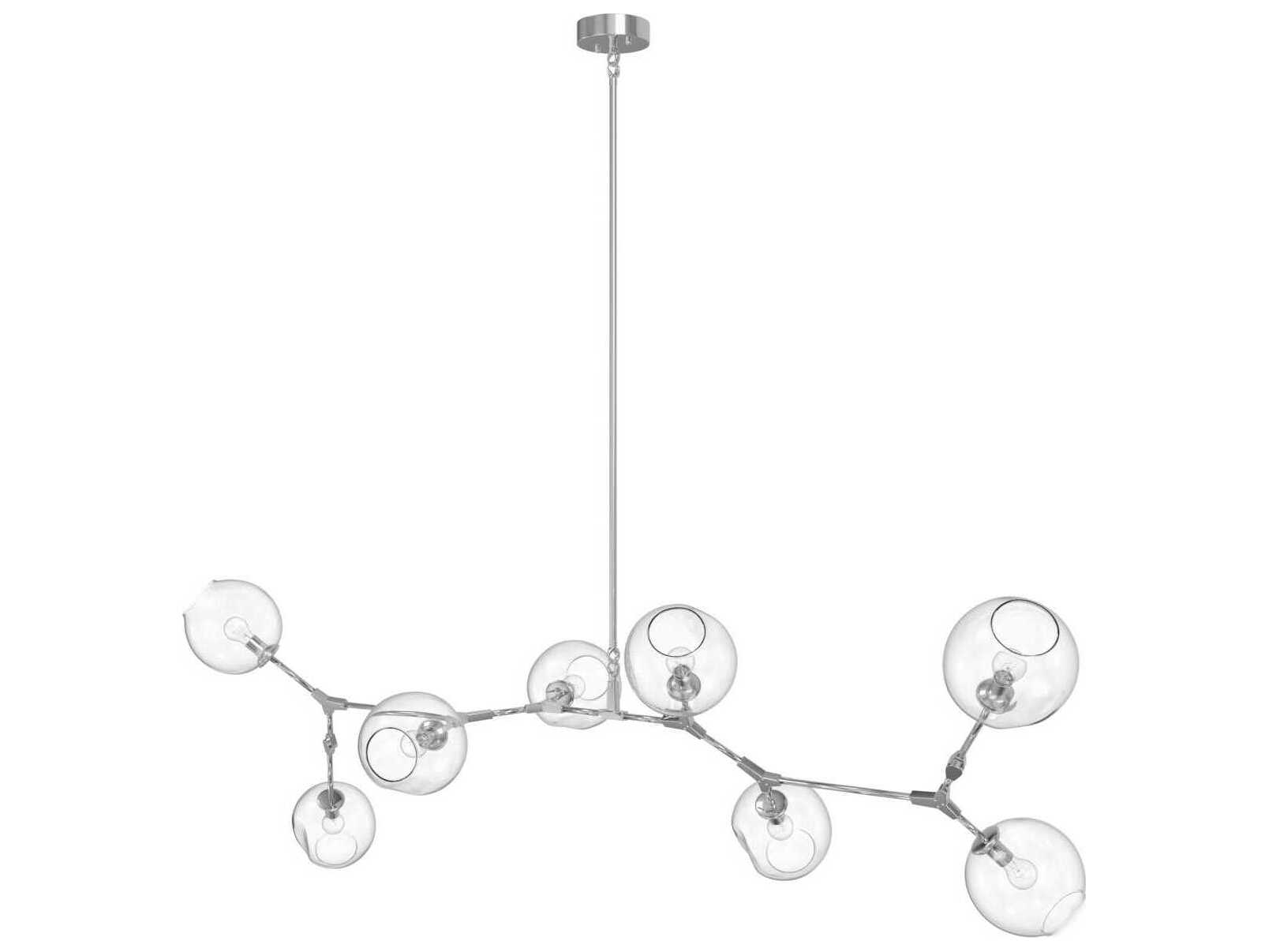 Avenue Lighting Fairfax Ave 8-Light Matte Chrome Globe Island Pendant