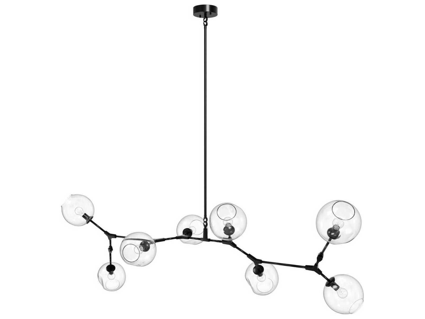 Avenue Lighting Fairfax Ave 8-Light Dark Bronze Black Globe Island Pendant