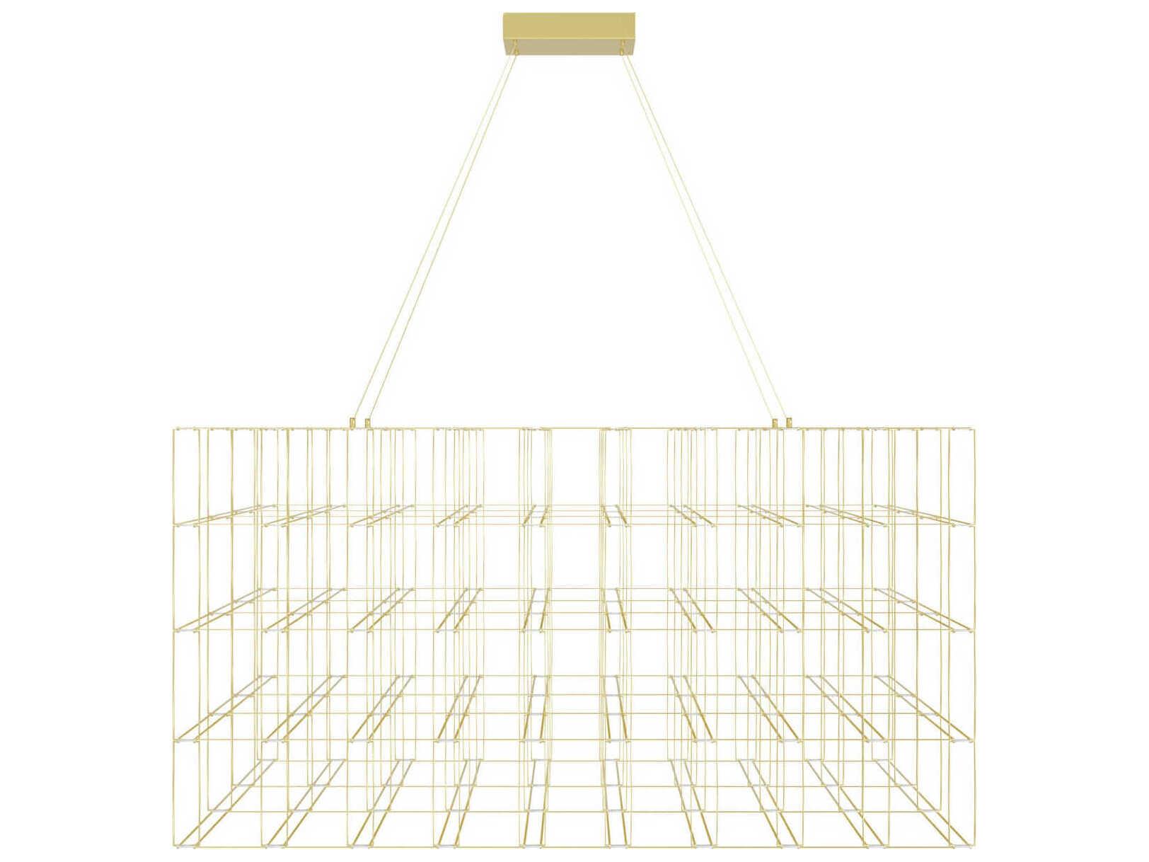 Avenue Lighting Argyle Ave 112-Light Gold Geometric Linear Island Pendant