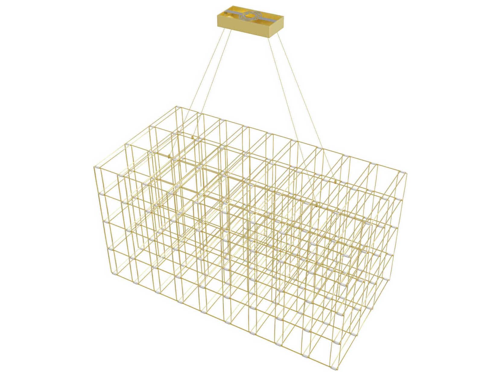 Avenue Lighting Argyle Ave 112-Light Gold Geometric Linear Island Pendant