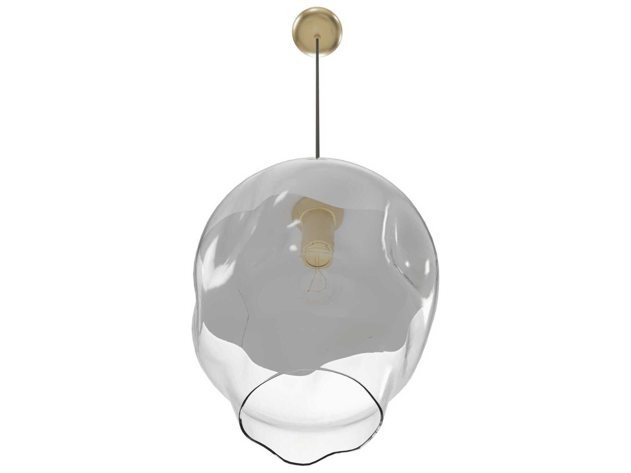 Avenue Lighting Sonoma Ave 1-Light Brushed Brass White Mini Pendant