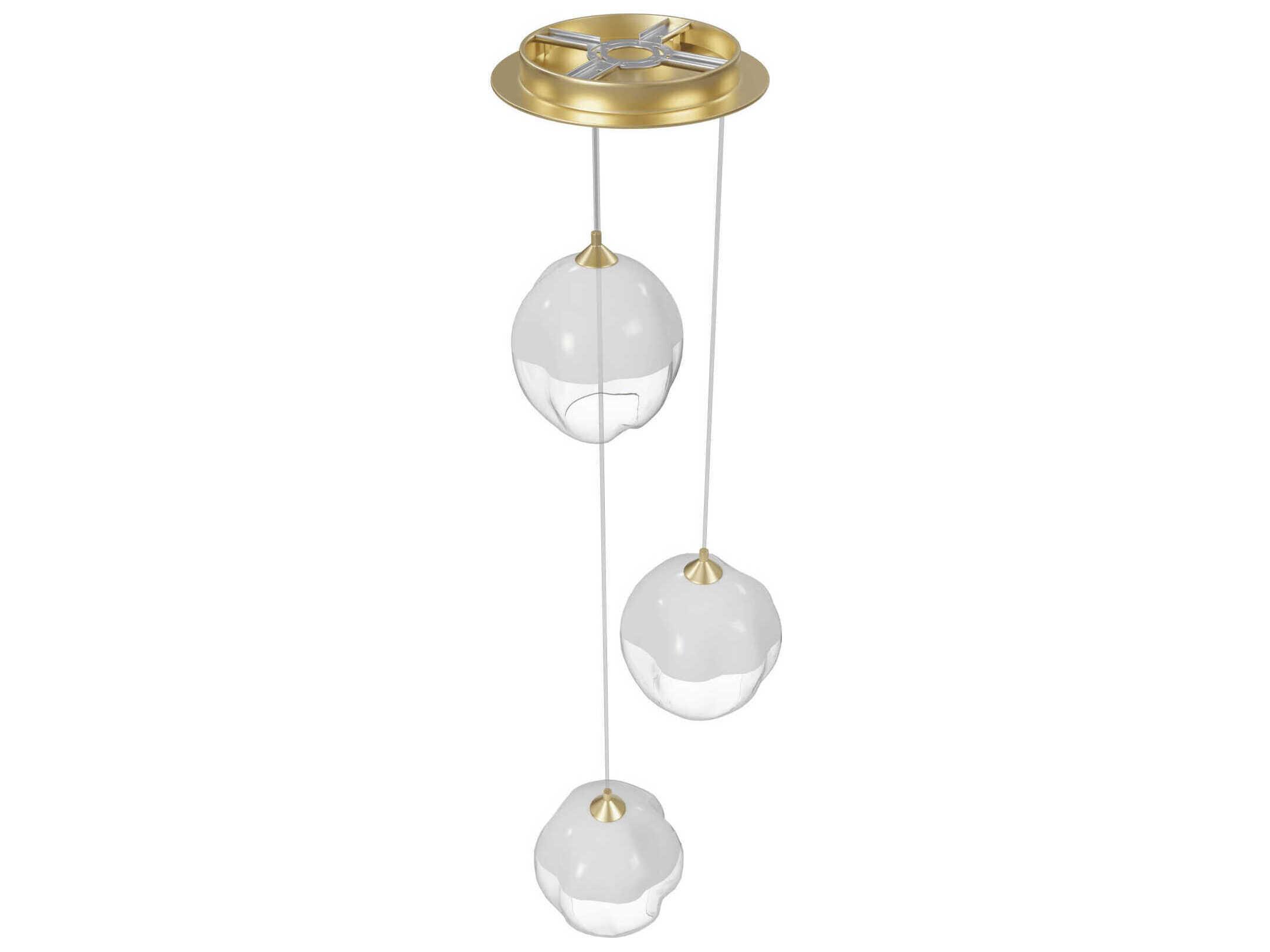 Avenue Lighting Sonoma Ave 3-Light Brushed Brass Pendant