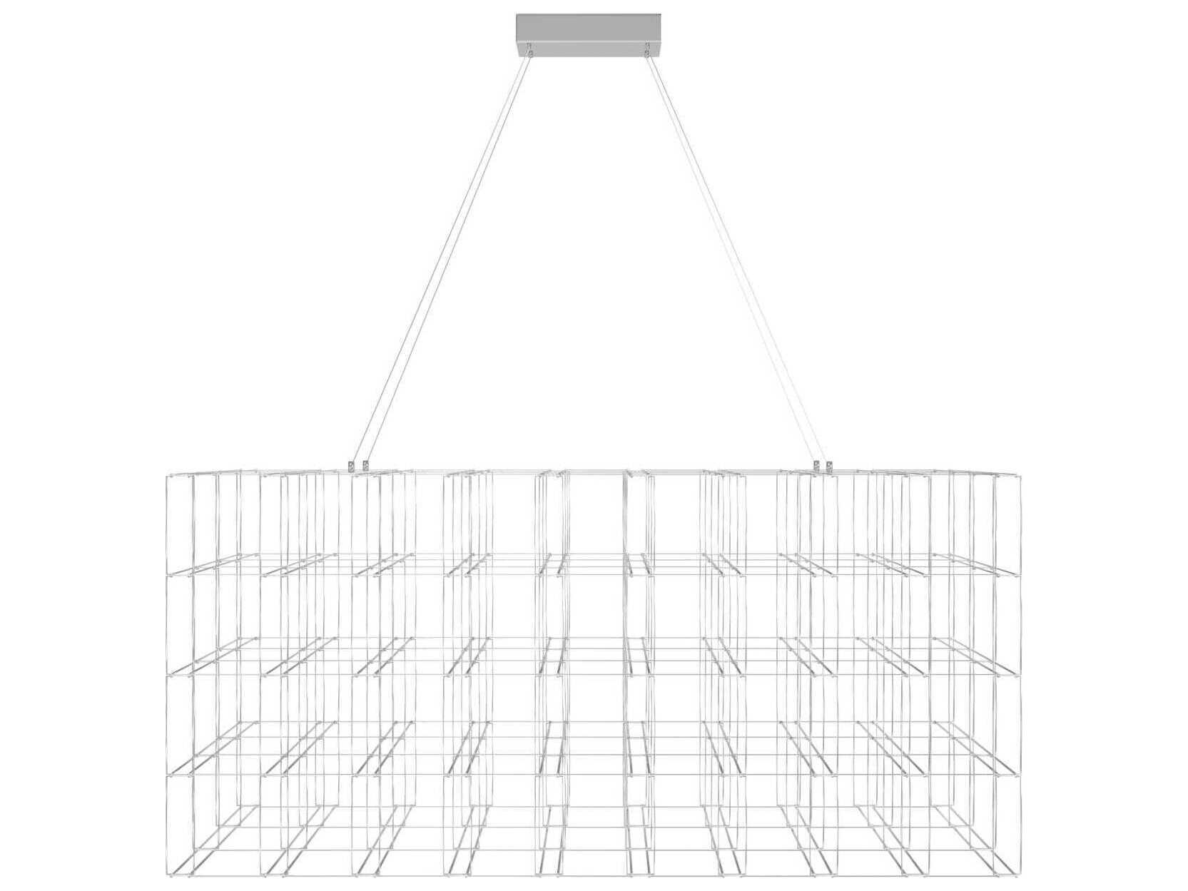 Avenue Lighting Argyle Ave 200-Light Chrome Geometric Linear Island Pendant