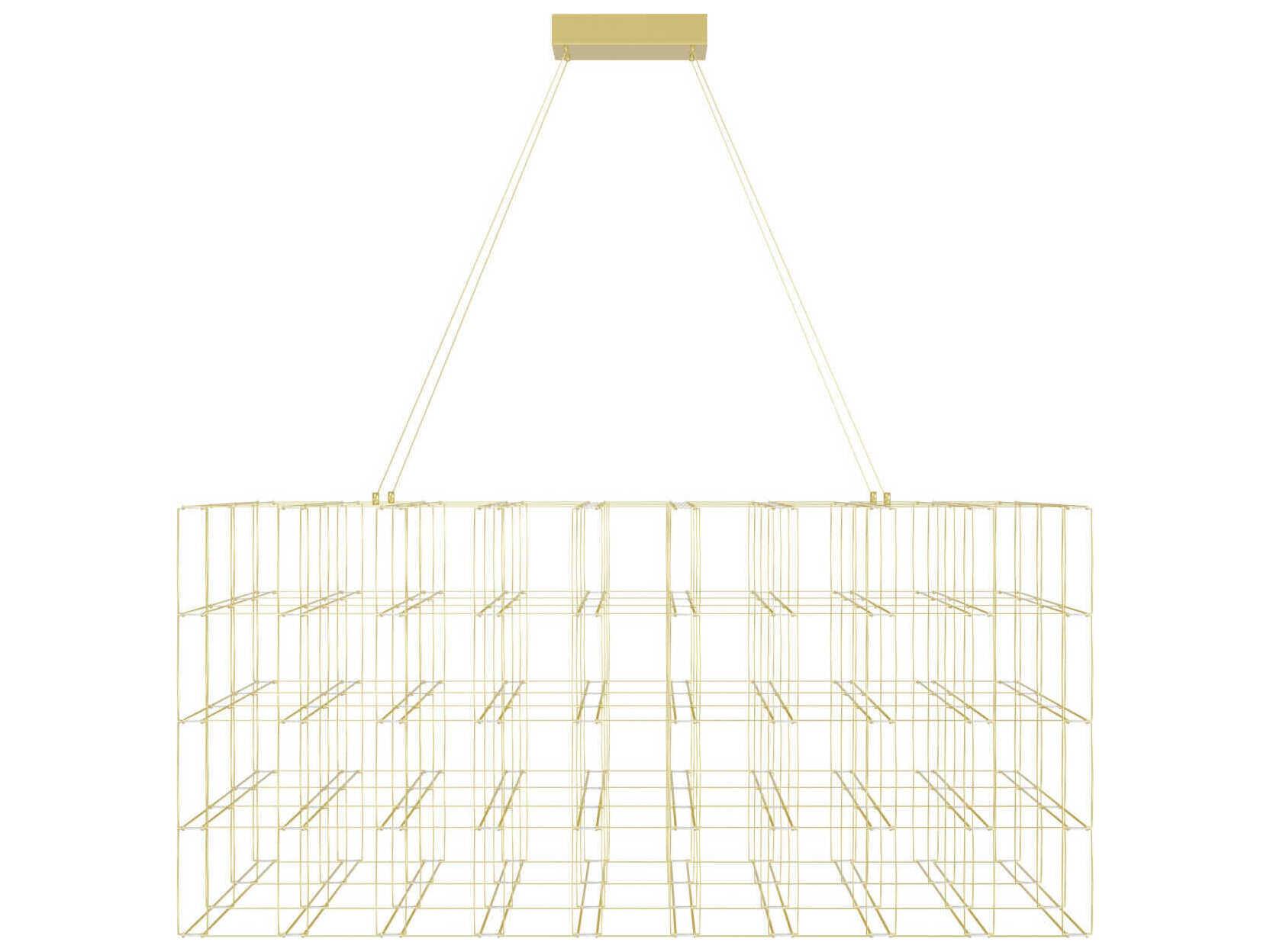 Avenue Lighting Argyle Ave 200-Light Gold Geometric Linear Island Pendant