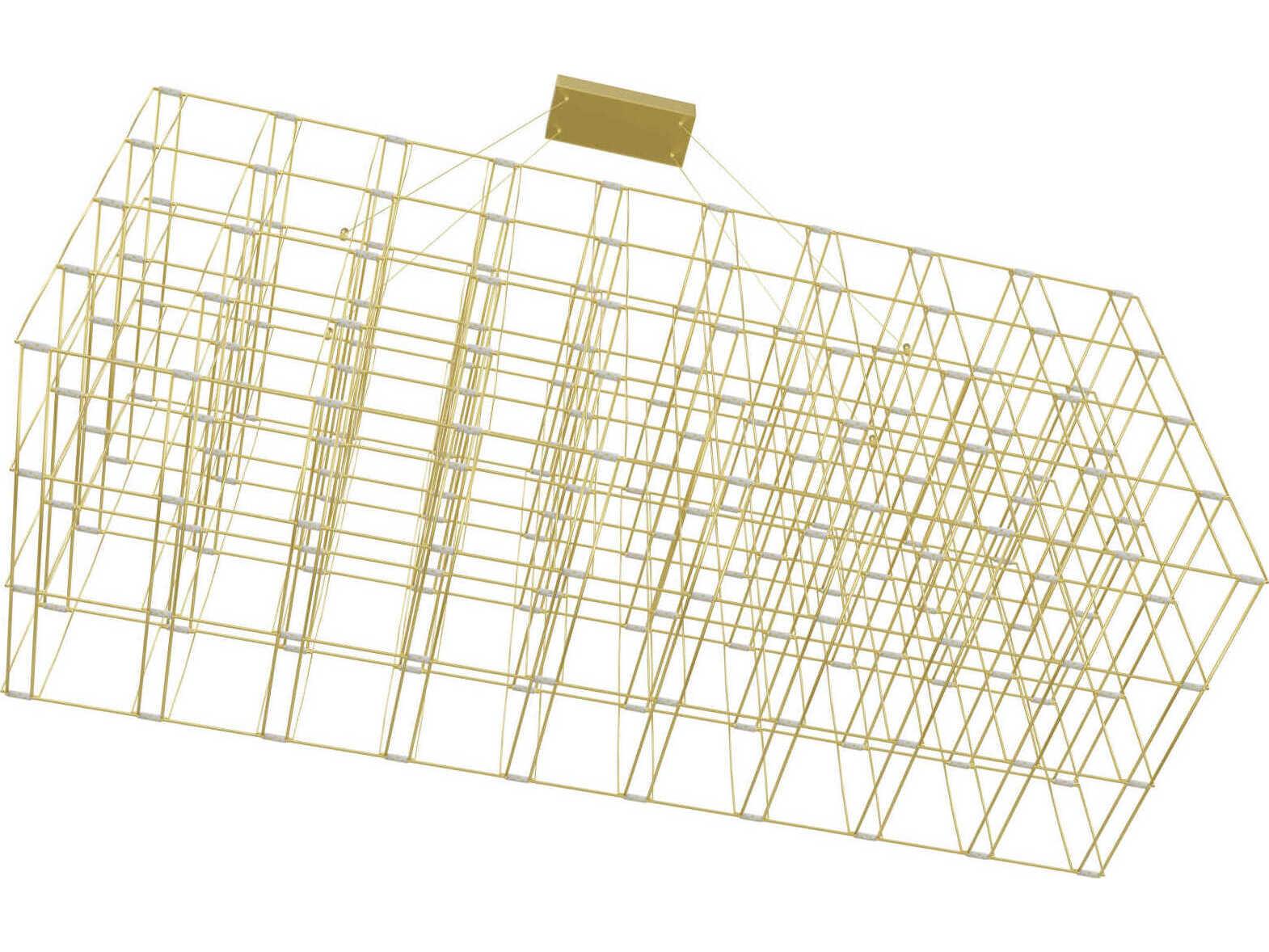 Avenue Lighting Argyle Ave 200-Light Gold Geometric Linear Island Pendant