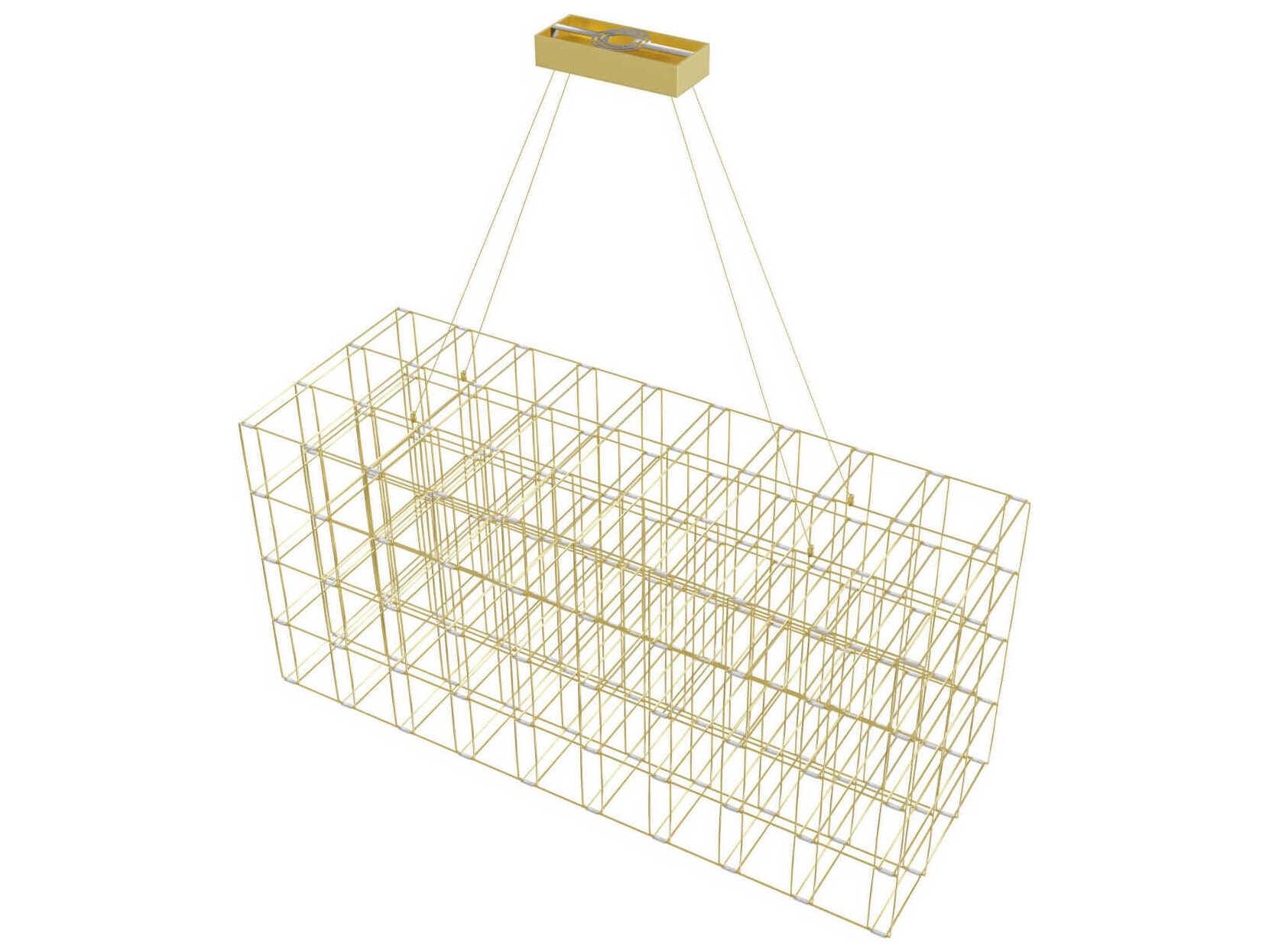 Avenue Lighting Argyle Ave 200-Light Gold Geometric Linear Island Pendant