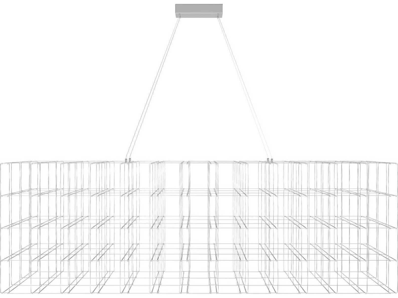 Avenue Lighting Argyle Ave 260-Light Chrome Geometric Linear Island Pendant