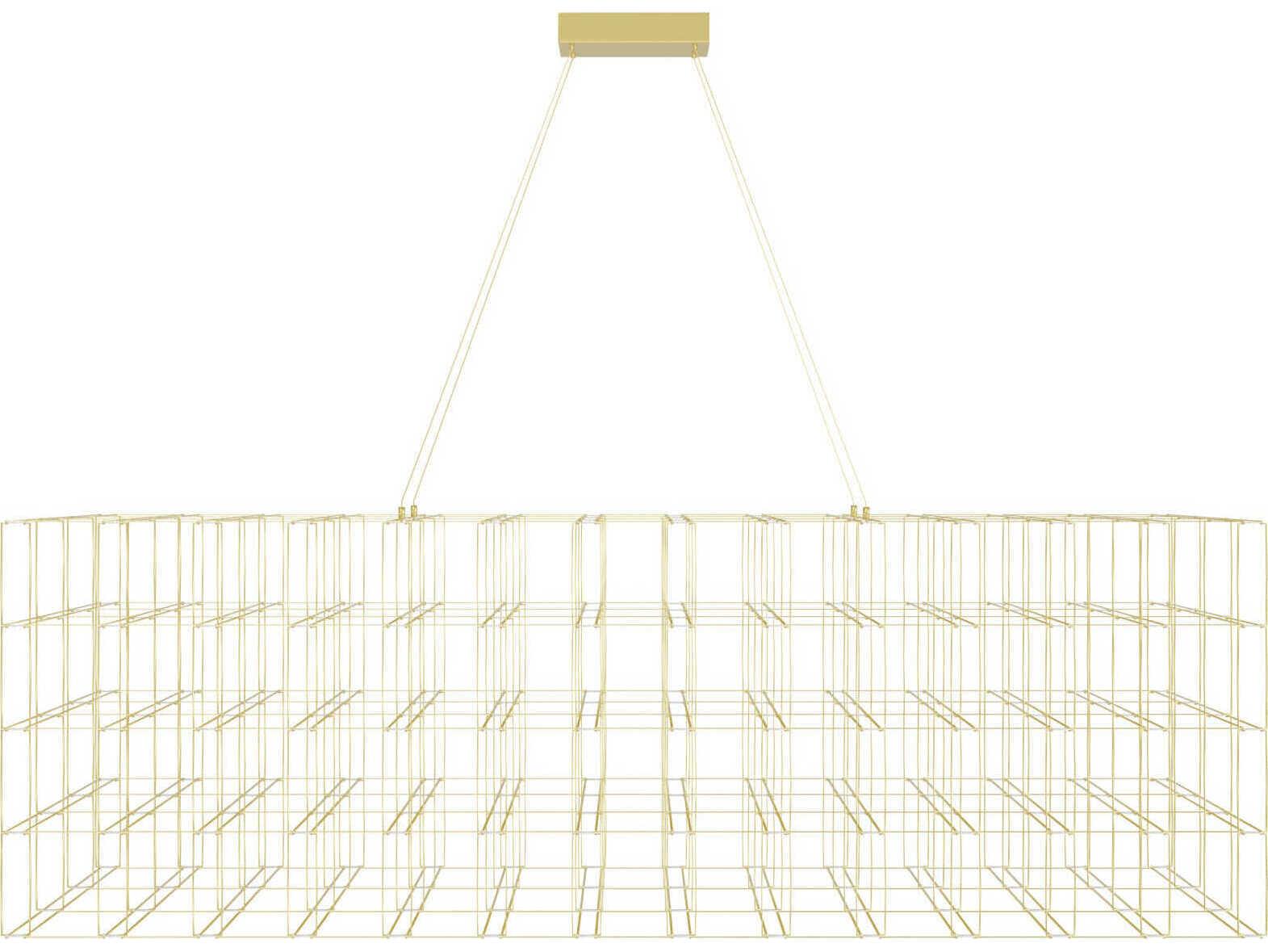 Avenue Lighting Argyle Ave 260-Light Gold Geometric Linear Island Pendant