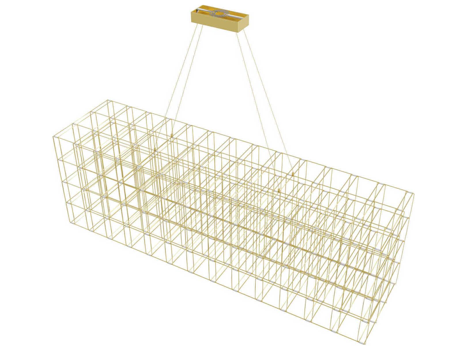 Avenue Lighting Argyle Ave 260-Light Gold Geometric Linear Island Pendant