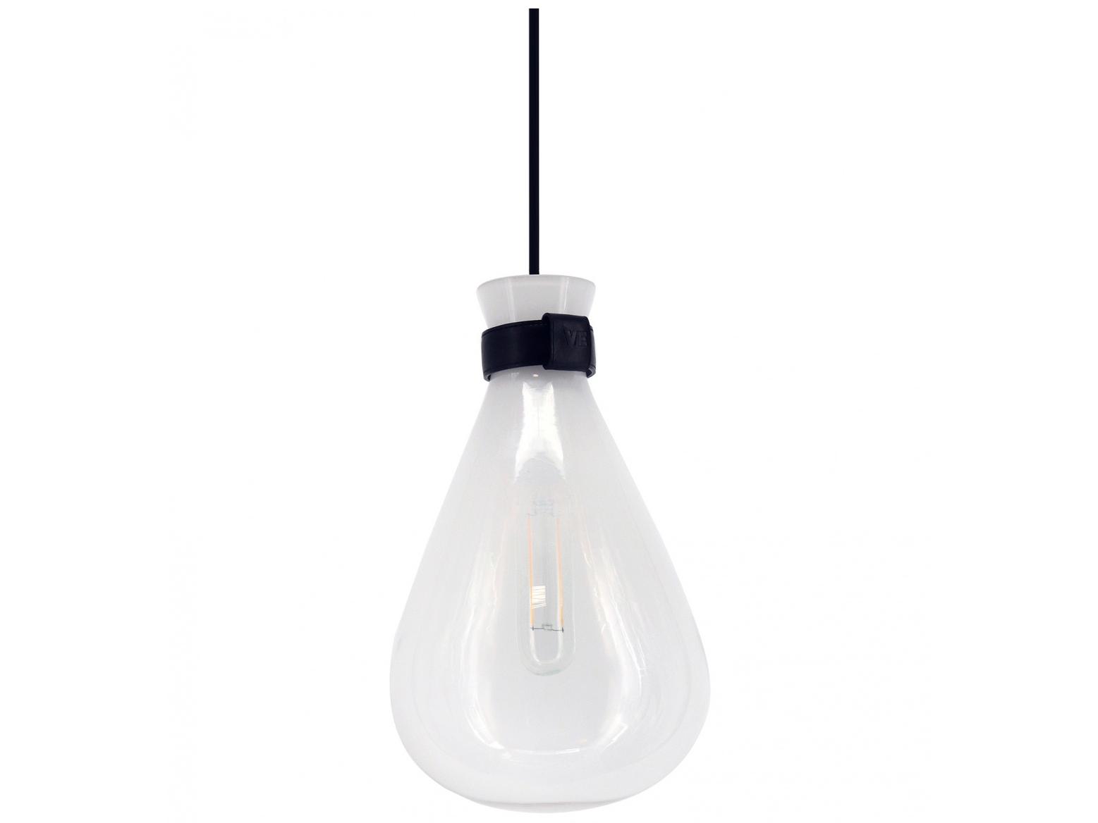 Avenue Lighting Del Mar 1-Light White Clear Mini Pendant