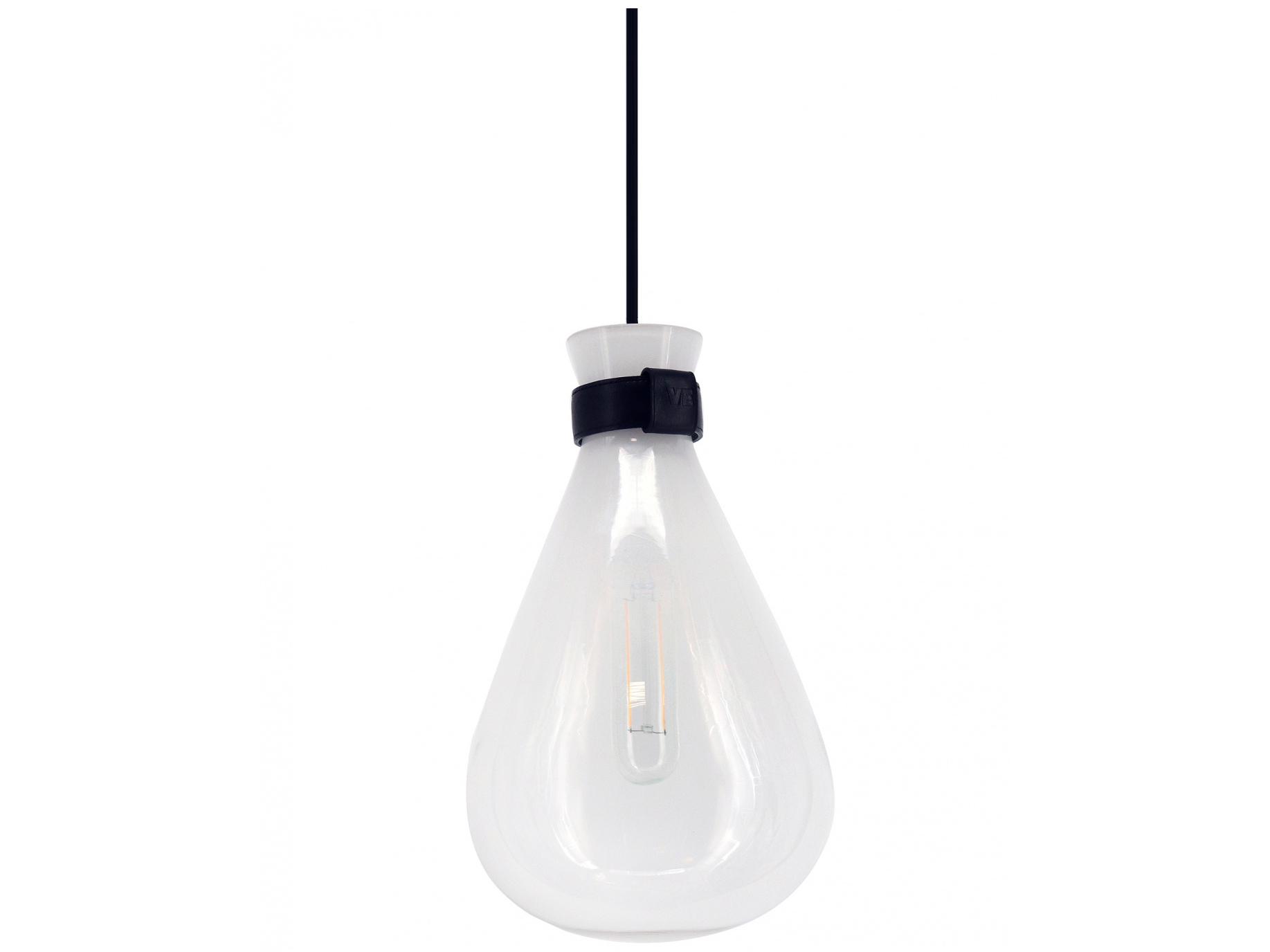 Avenue Lighting Del Mar 1-Light White Clear Mini Pendant