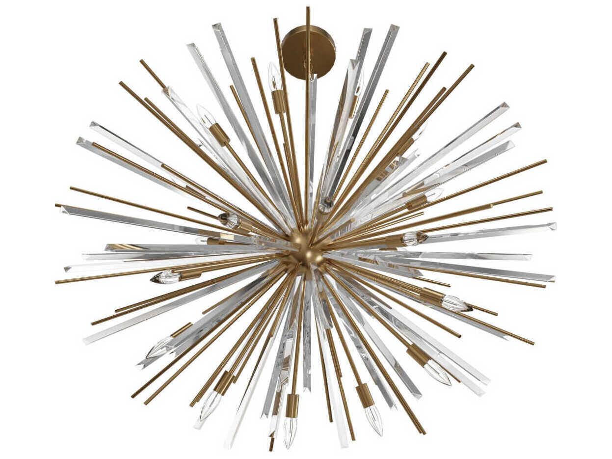 Avenue Lighting Palisades Ave 18-Light Aged Brass Sputnik Pendant