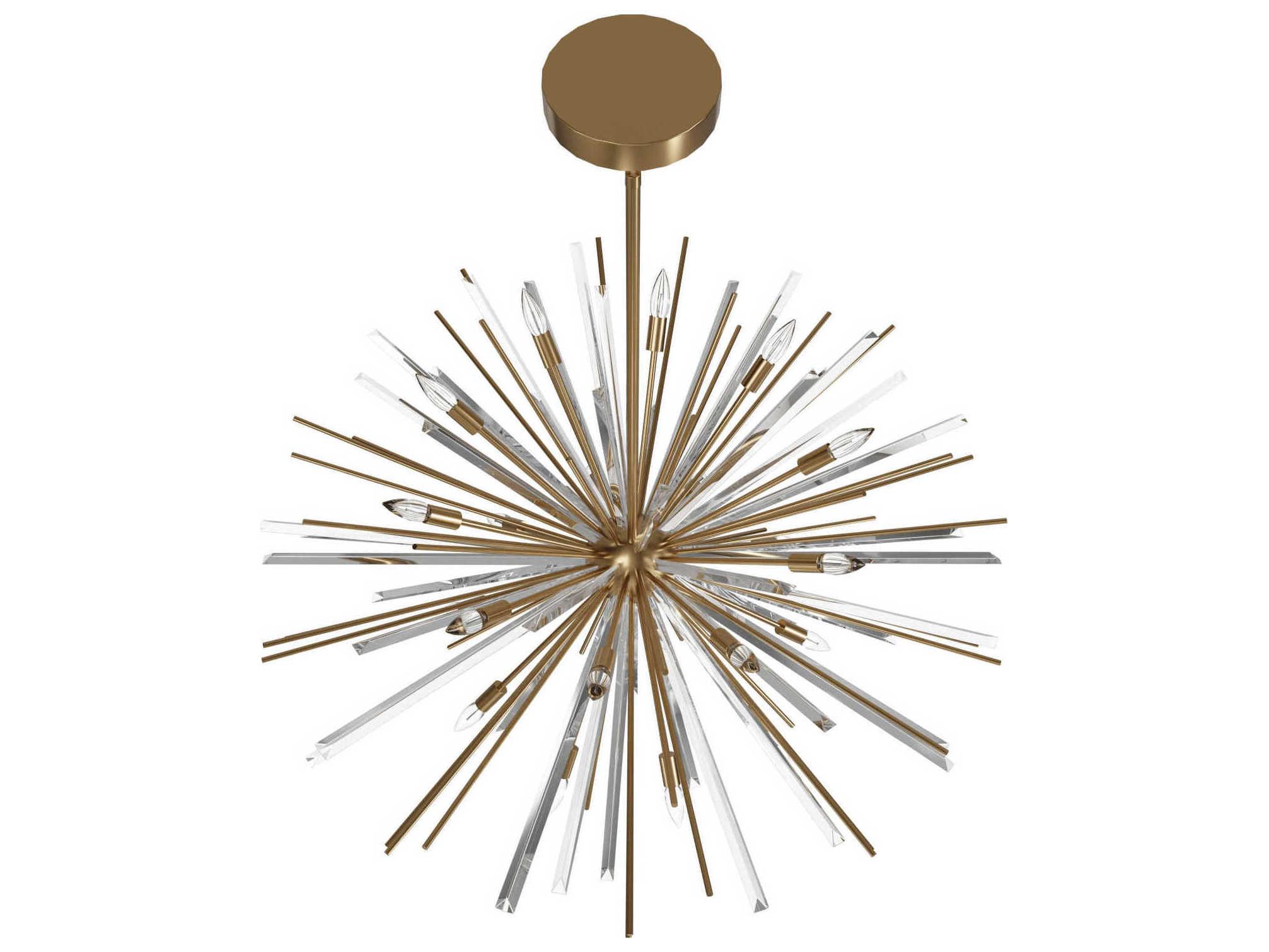 Avenue Lighting Palisades Ave 18-Light Aged Brass Sputnik Pendant