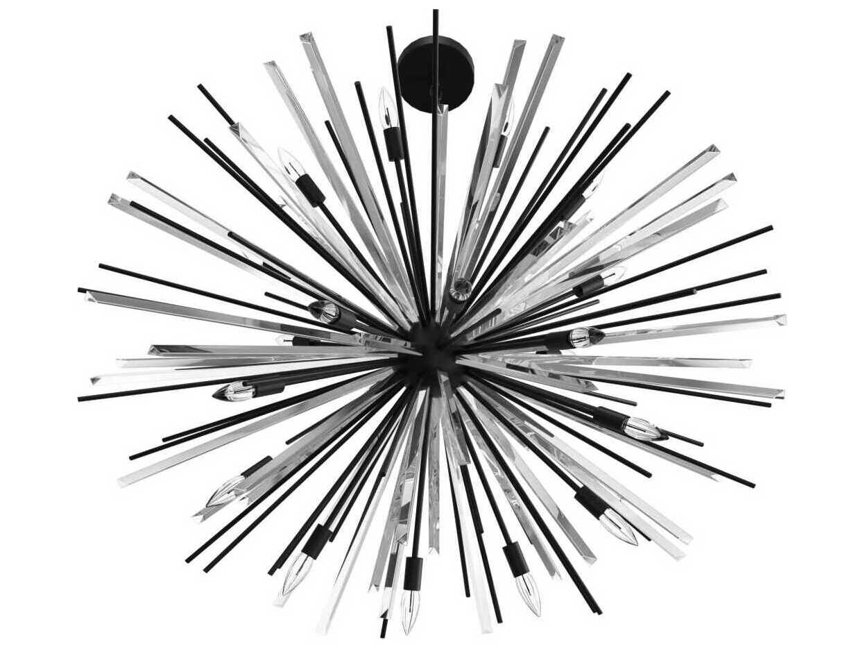 Avenue Lighting Palisades Ave 18-Light Black Sputnik Pendant